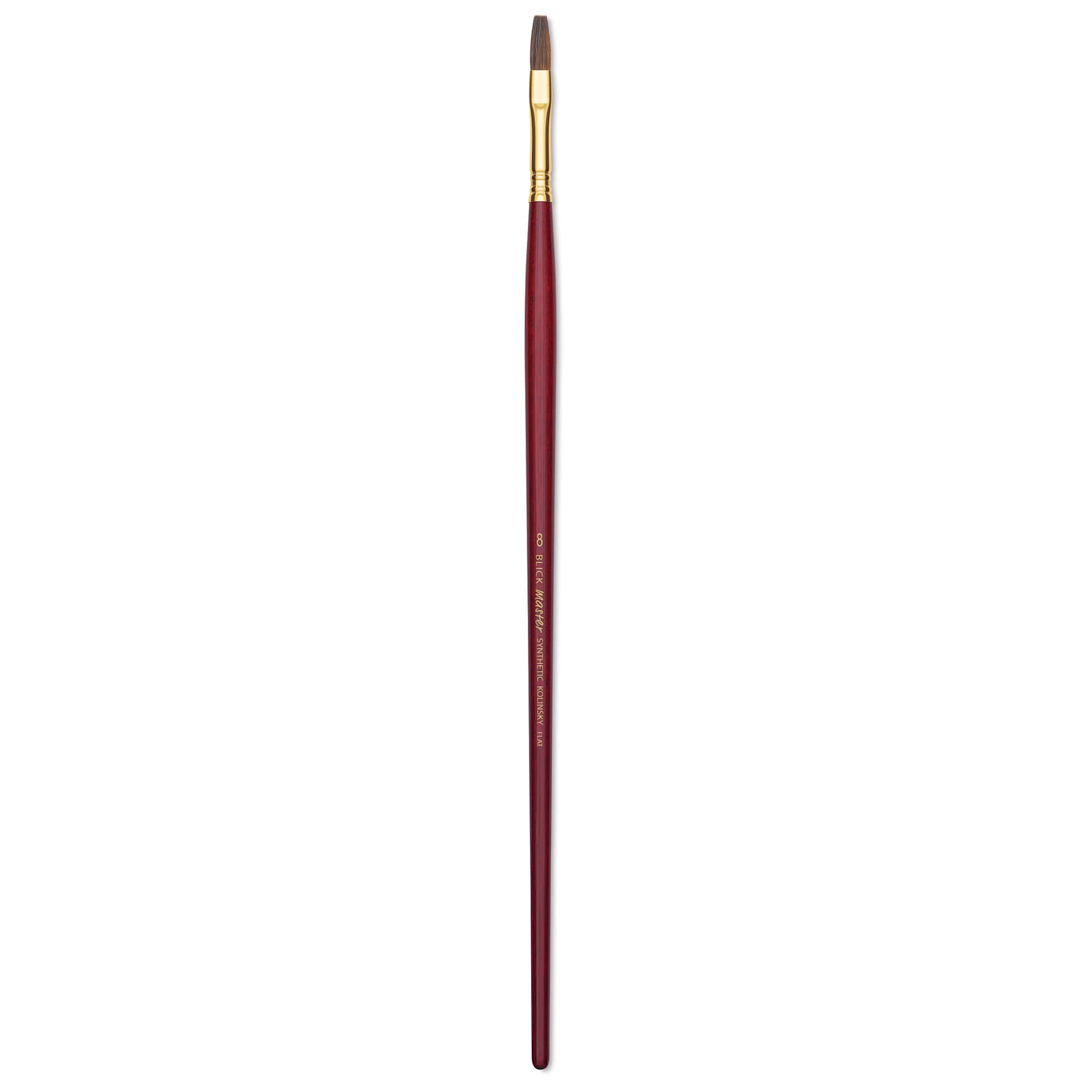Blick Master Synthetic Kolinsky Brush - Long Handle, Flat, Size 8