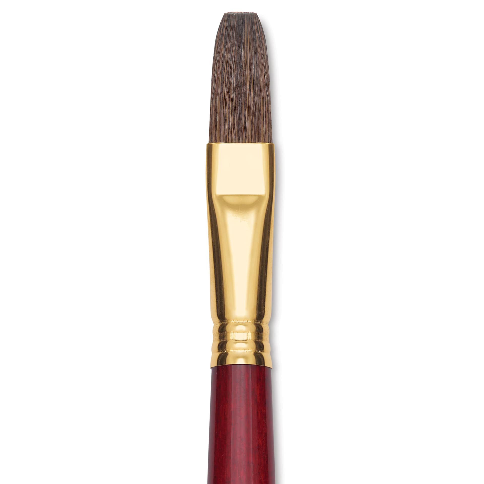 Blick Master Synthetic Kolinsky Brush - Long Handle, Flat, Size 16, close-up