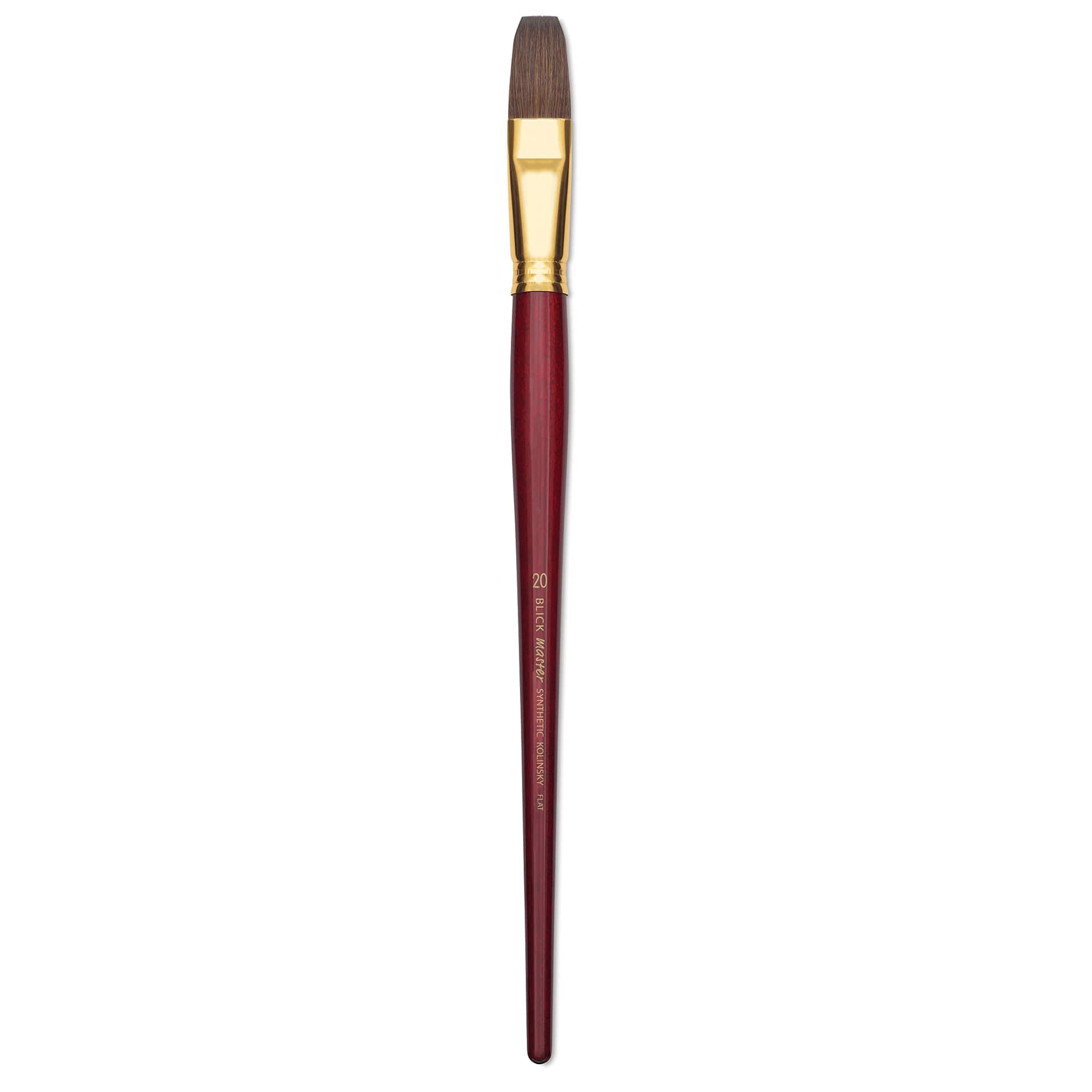 Blick Master Synthetic Kolinsky Brush - Long Handle, Flat, Size 20