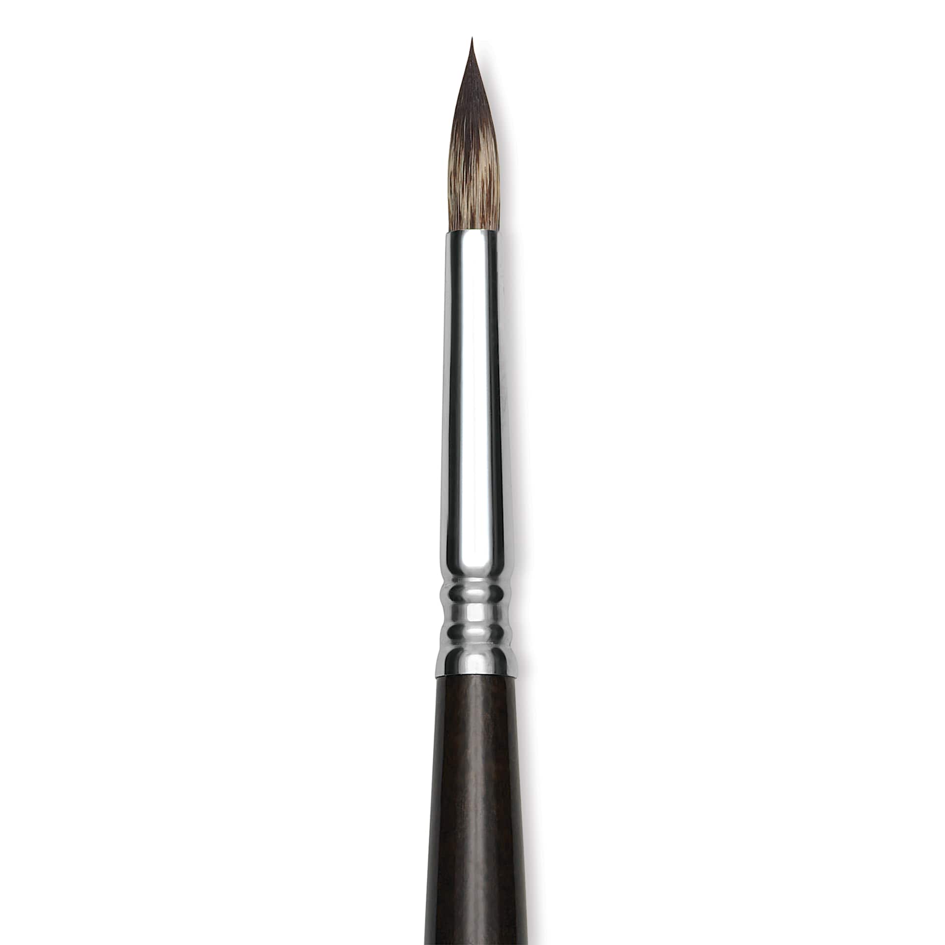 Escoda Vintage Synthetic Brush - Round Pointed, Long  Handle, Size 8