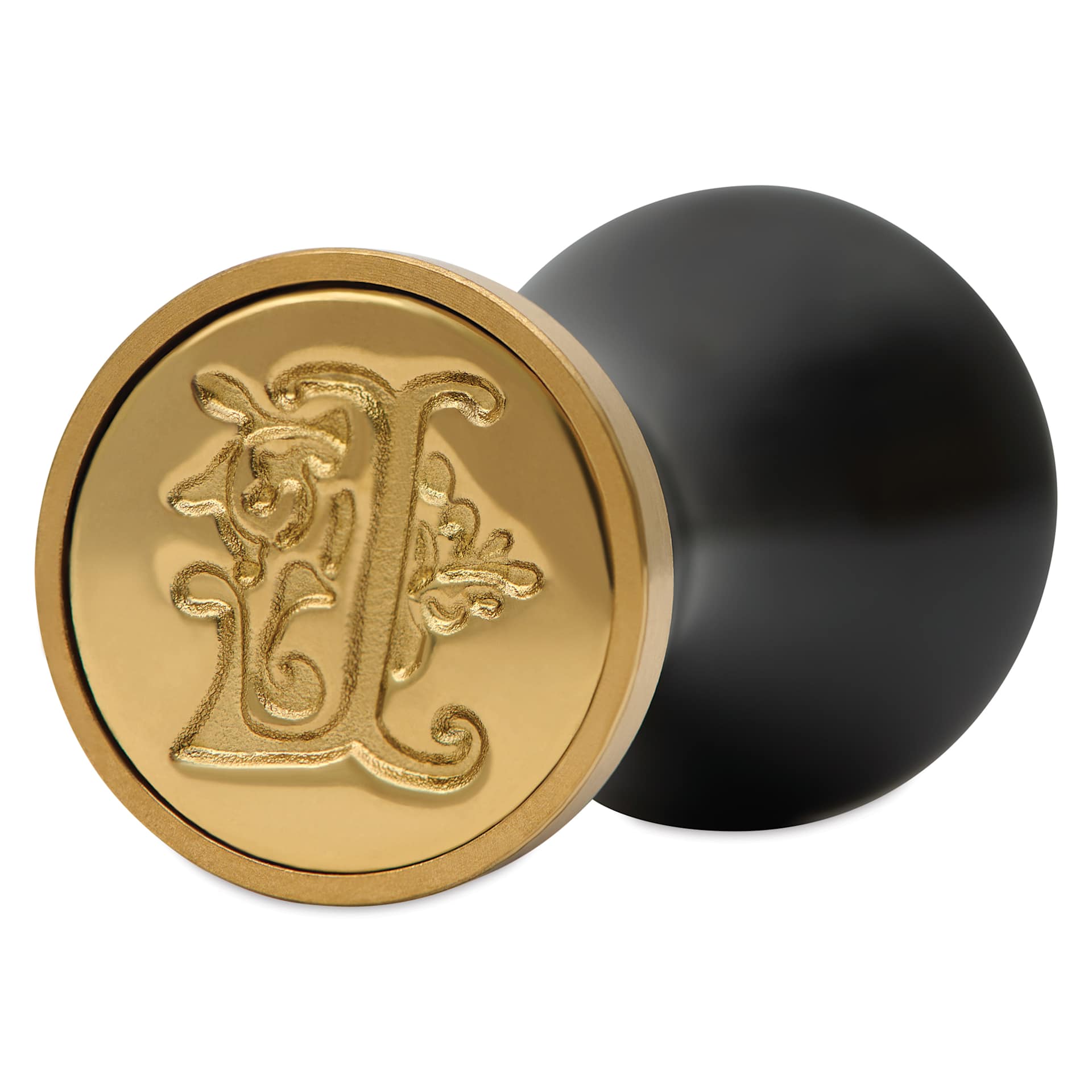 Manuscript Ceramic Mini Initial Sealing Coin Set - Letter L
