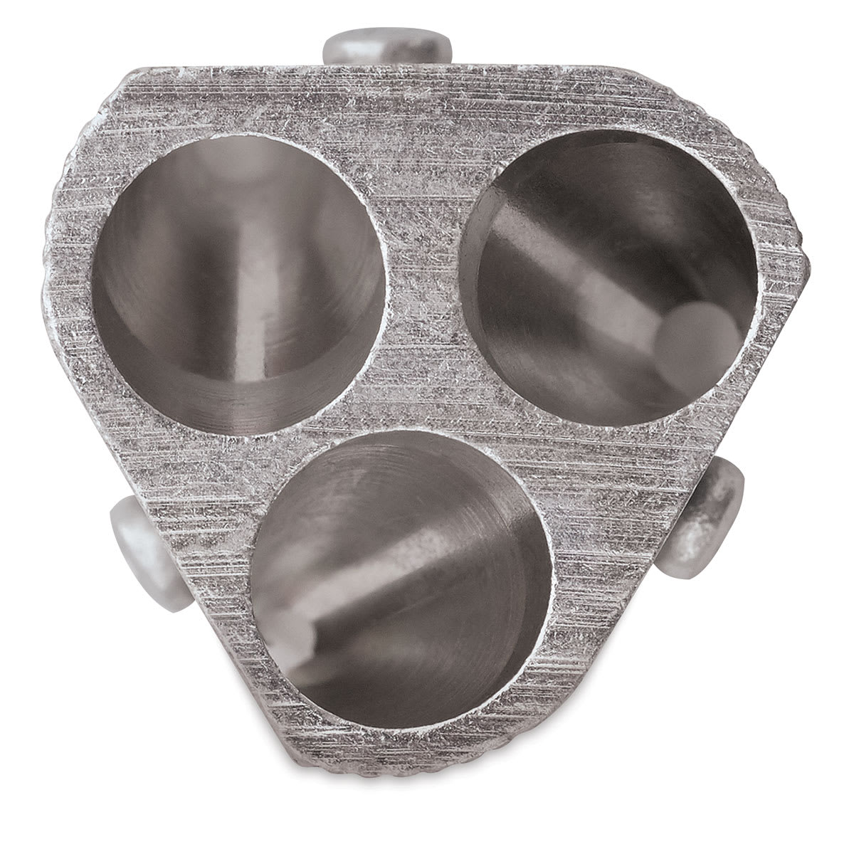 Mobius & Ruppert Triple-Hole Sharpener - End view of sharpener
