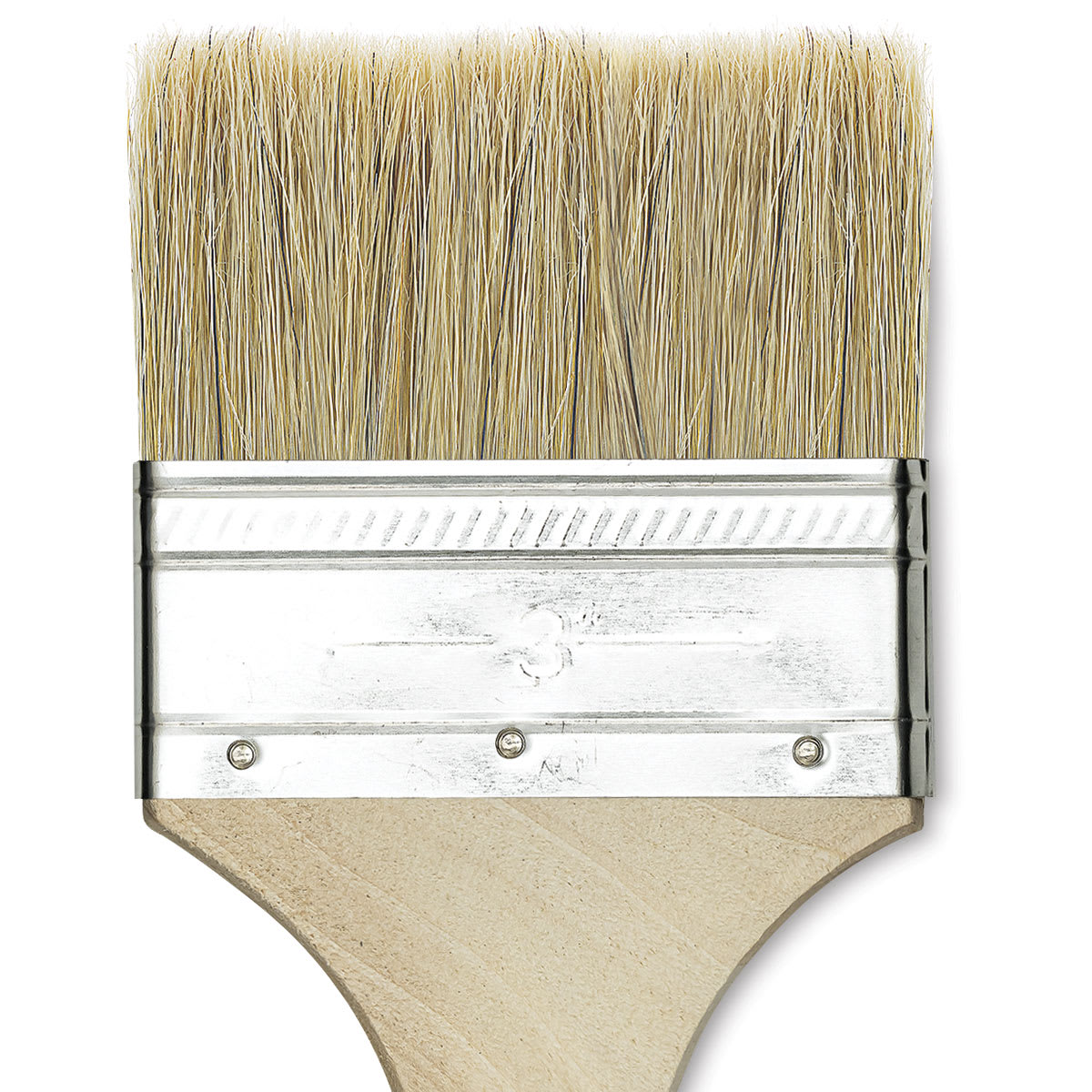 Blick Economy White Bristle Brush - Gesso, 3" close up