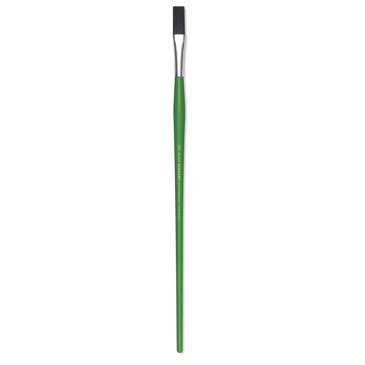 Blick Economy Black Bristle Brush - Easel Brush, Long Handle, 1/2"