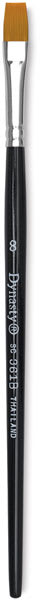 Dynasty Finest Golden Synthetic Shader Brushes - One single Size 8 brush shown vertically