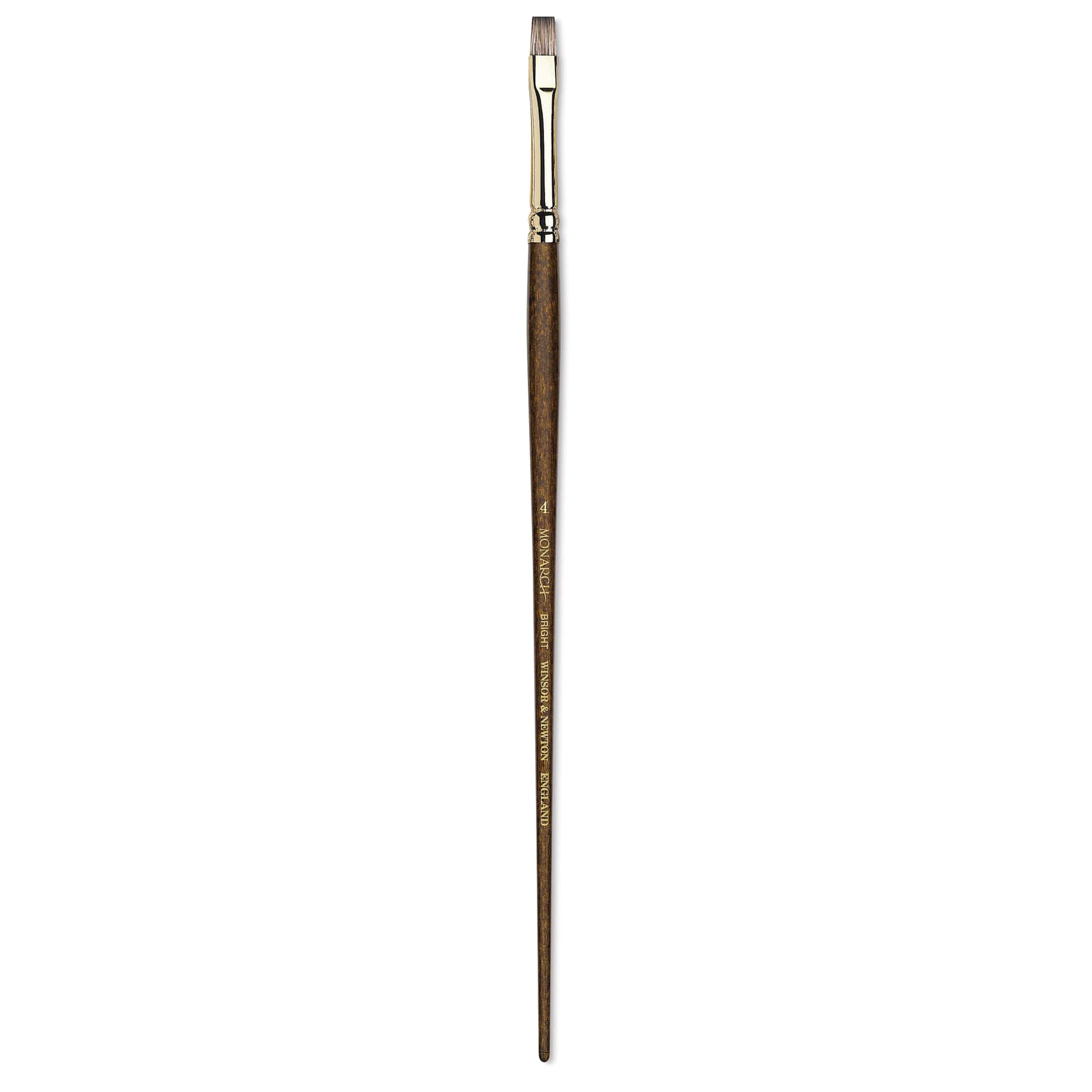 Winsor & Newton Monarch Mongoose Brush - Bright, Long Handle, Size 4
