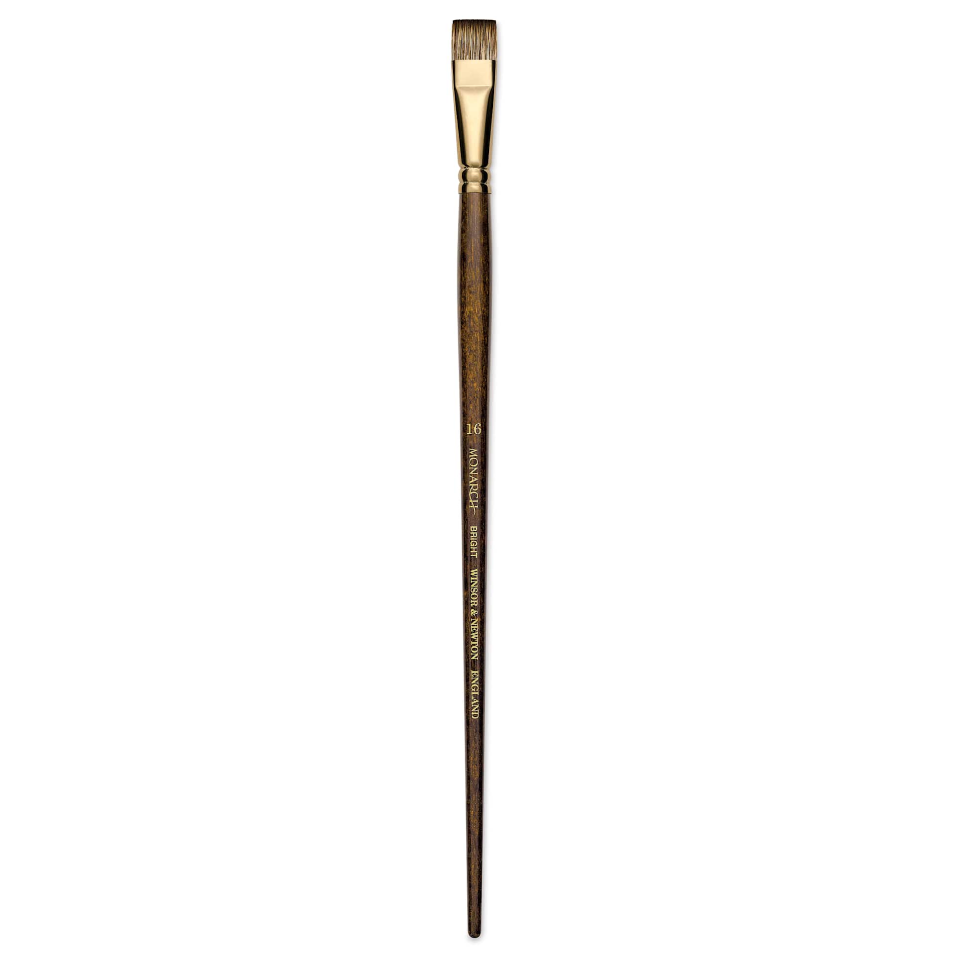Winsor & Newton Monarch Mongoose Brush - Bright, Long Handle, Size 16