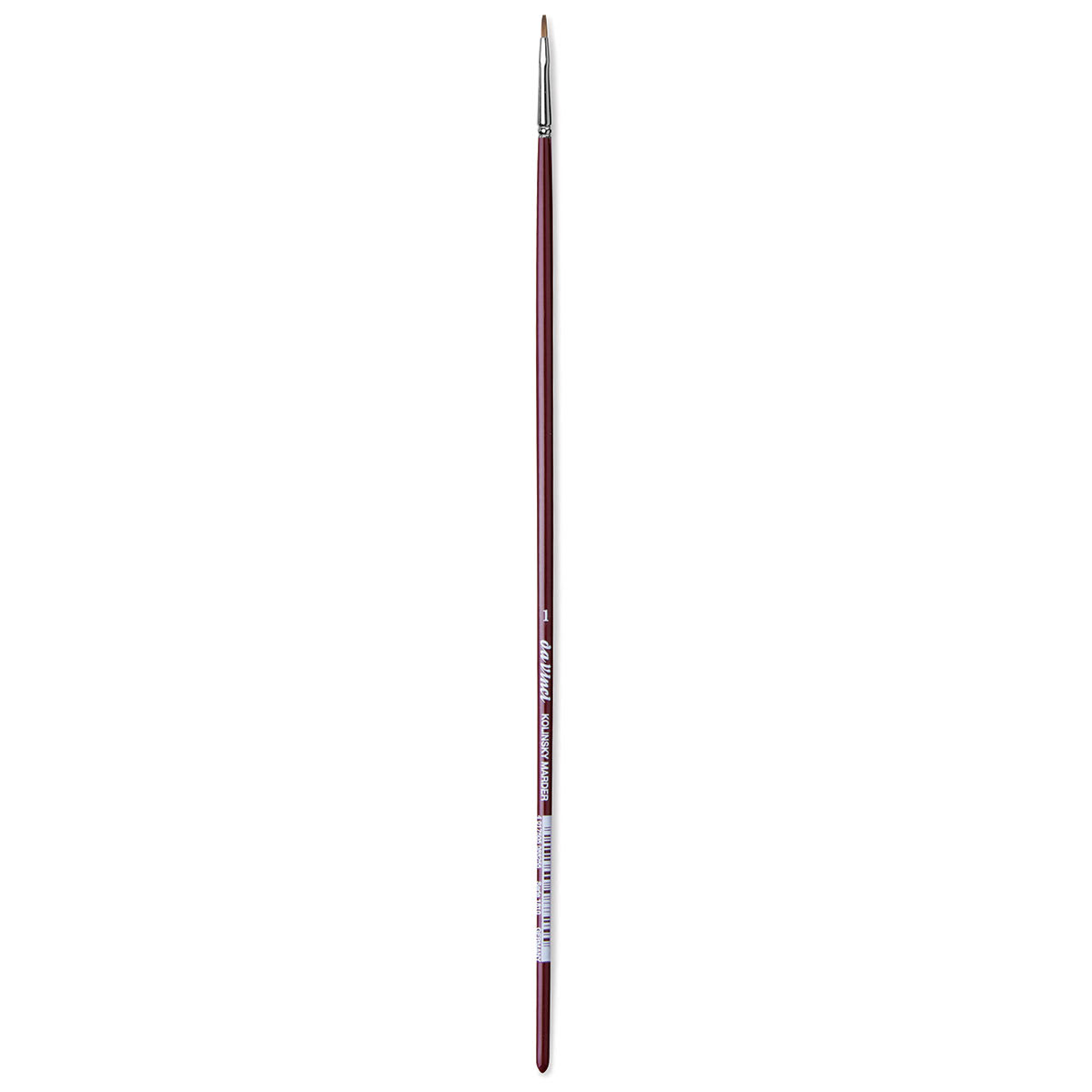 Da Vinci Kolinsky Red Oil Sable Brush - Bright, Long Handle, Size 1