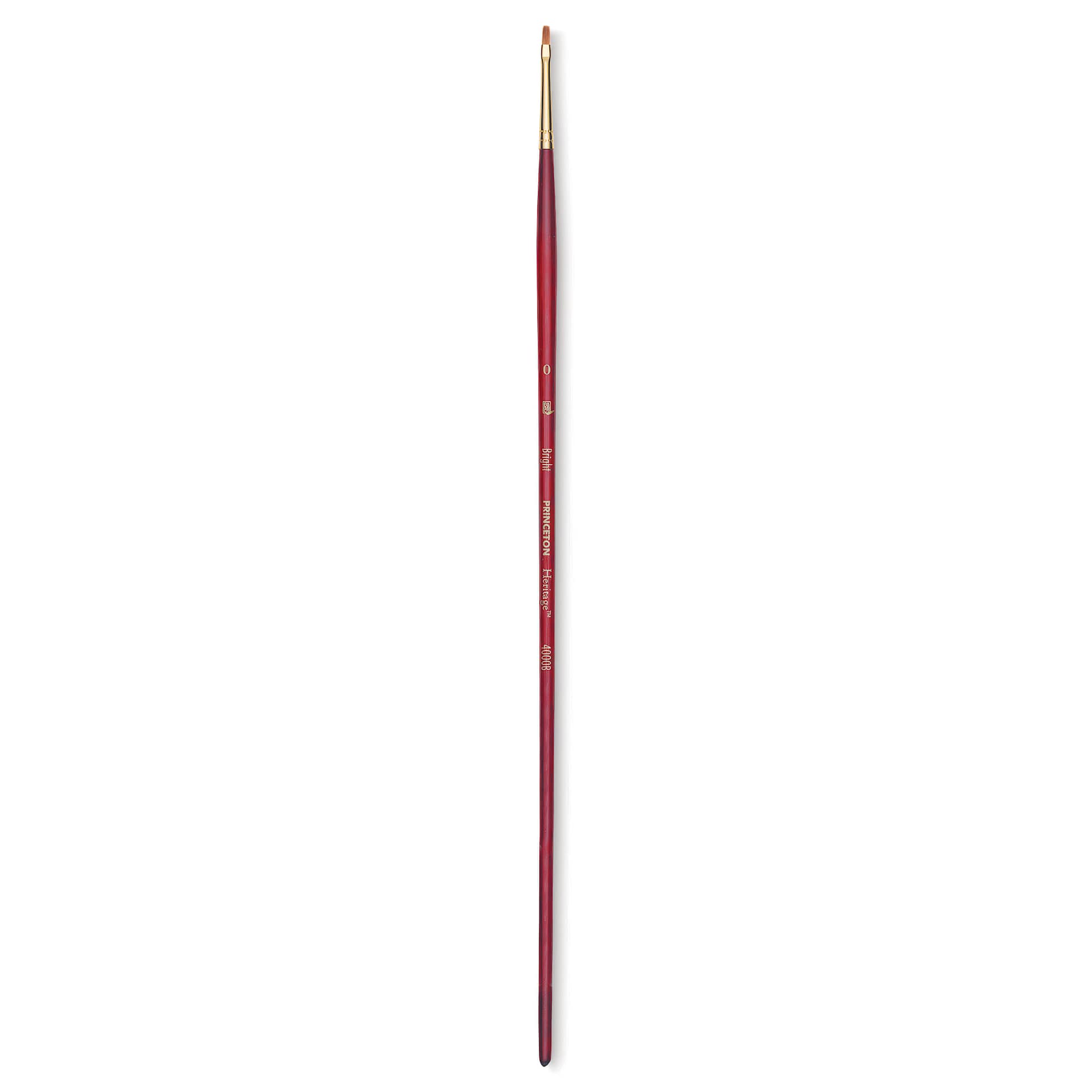 Princeton Synthetic Sable Brush - Bright, Long Handle, Size 0