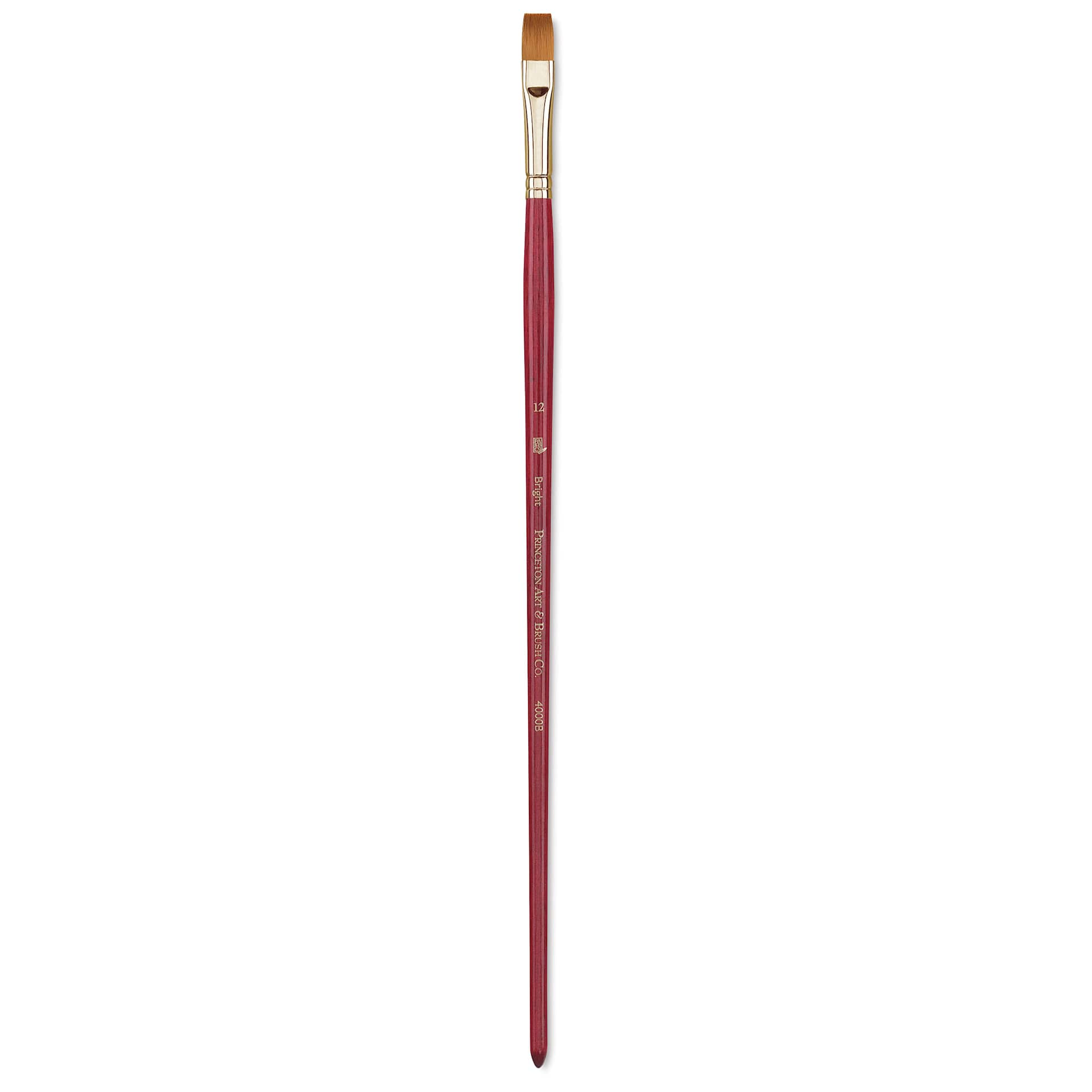Princeton Synthetic Sable Brush - Bright, Long Handle, Size 12
