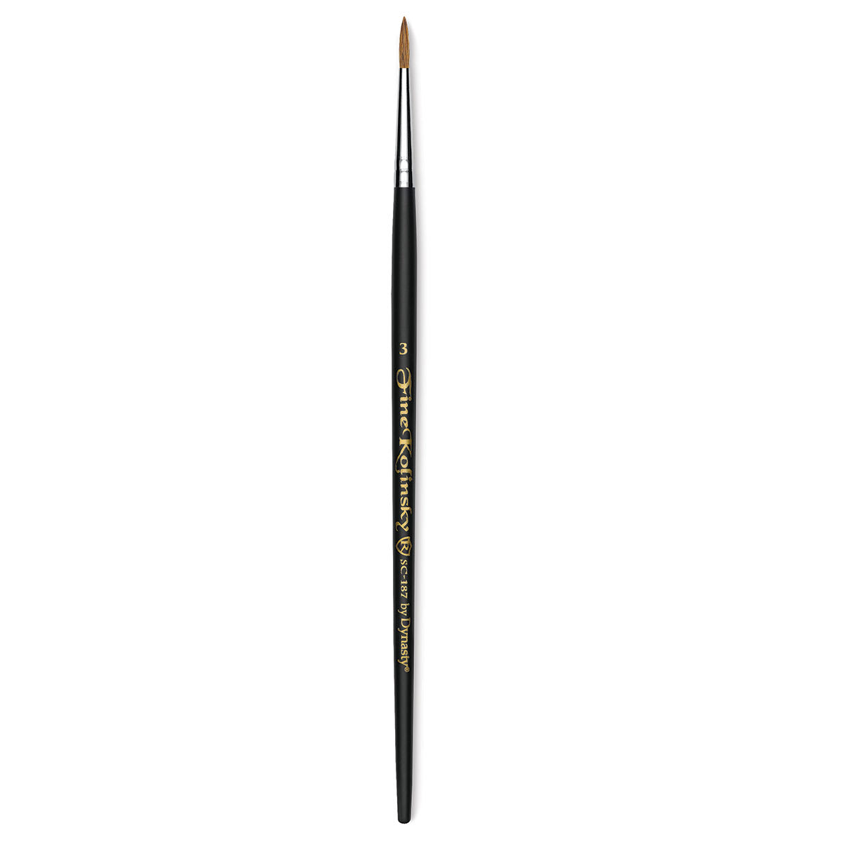 Dynasty Fine Kolinsky Watercolor Round - Size 3, Short Handle