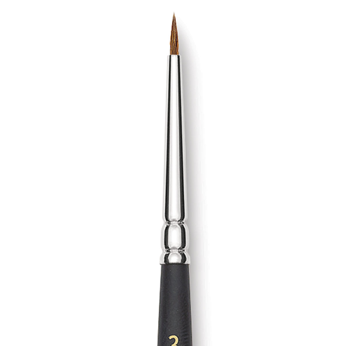 Blick Masterstroke Finest Red Sable Brush - Round, Size 3/0, Short Handle close-up