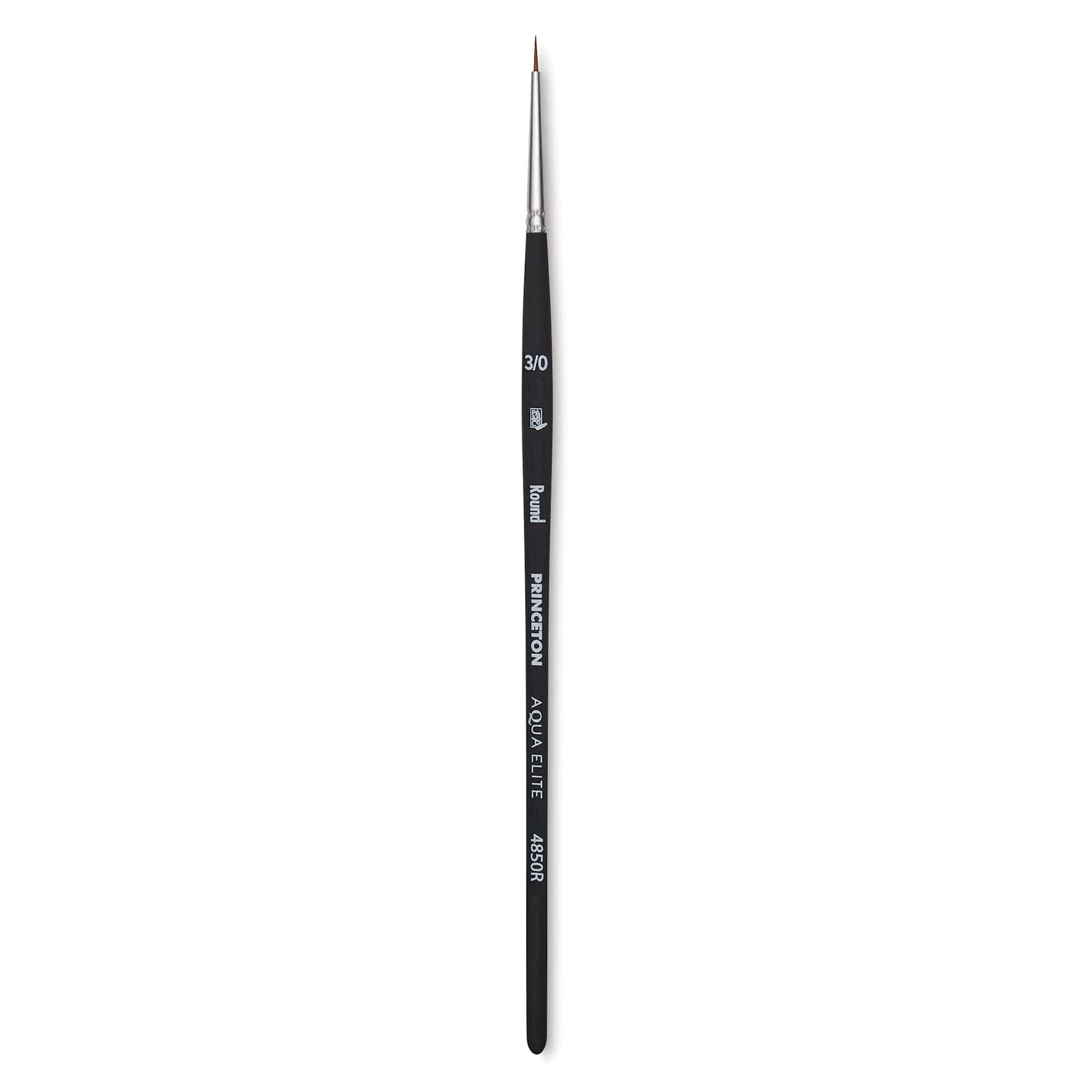 Princeton Aqua Elite Series 4850 Synthetic Brush - Round, Size 3/0, Short Handle