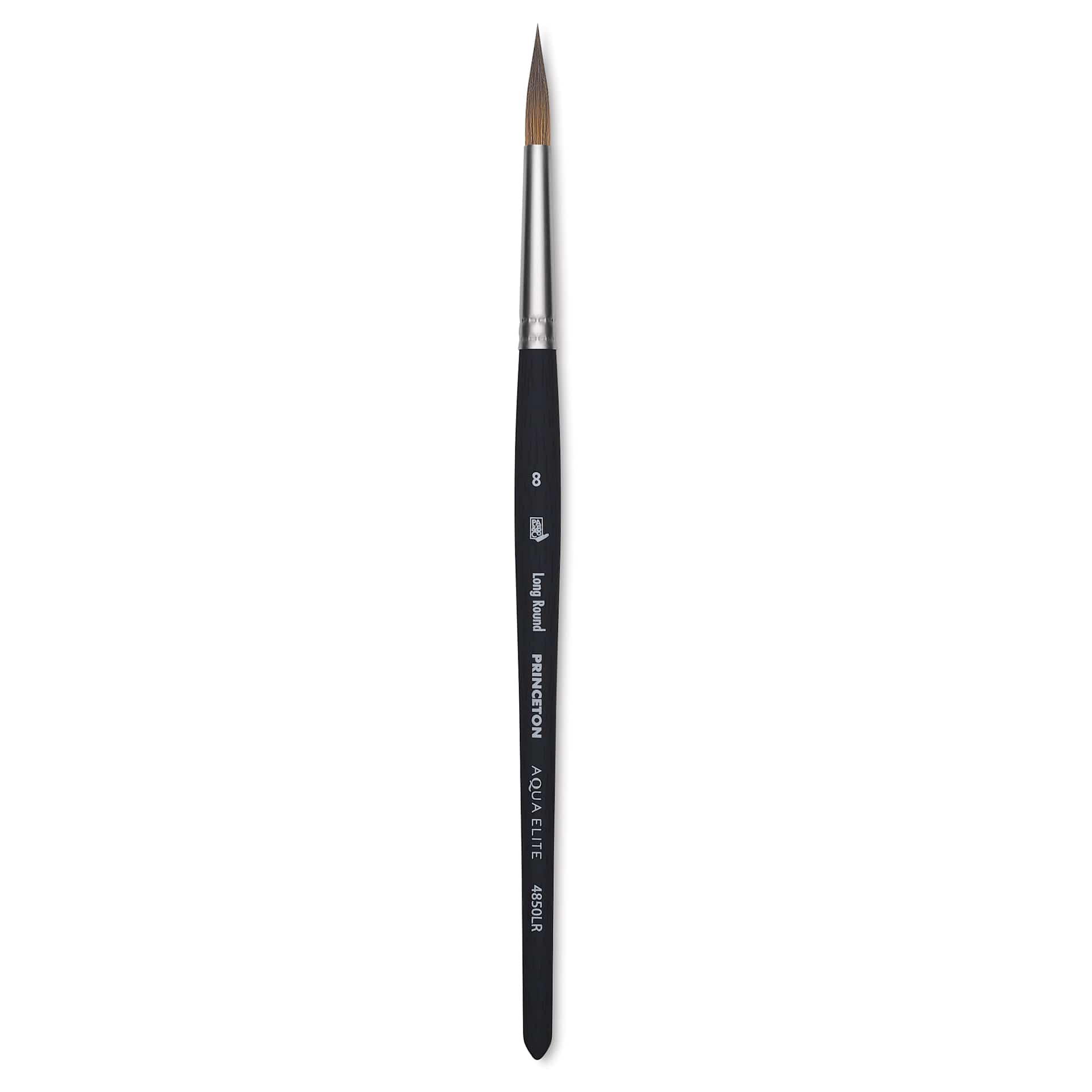 Princeton Aqua Elite Series 4850 Synthetic Brush - Long Round, Size 8, Short Handle