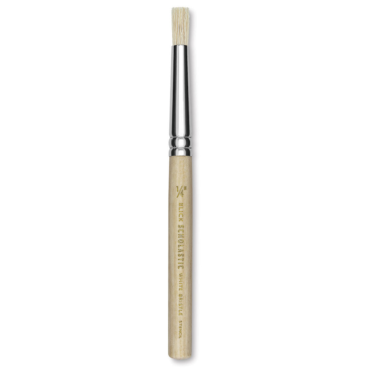 Blick Scholastic White Bristle Brush - Stencil Brush, 1/4"
