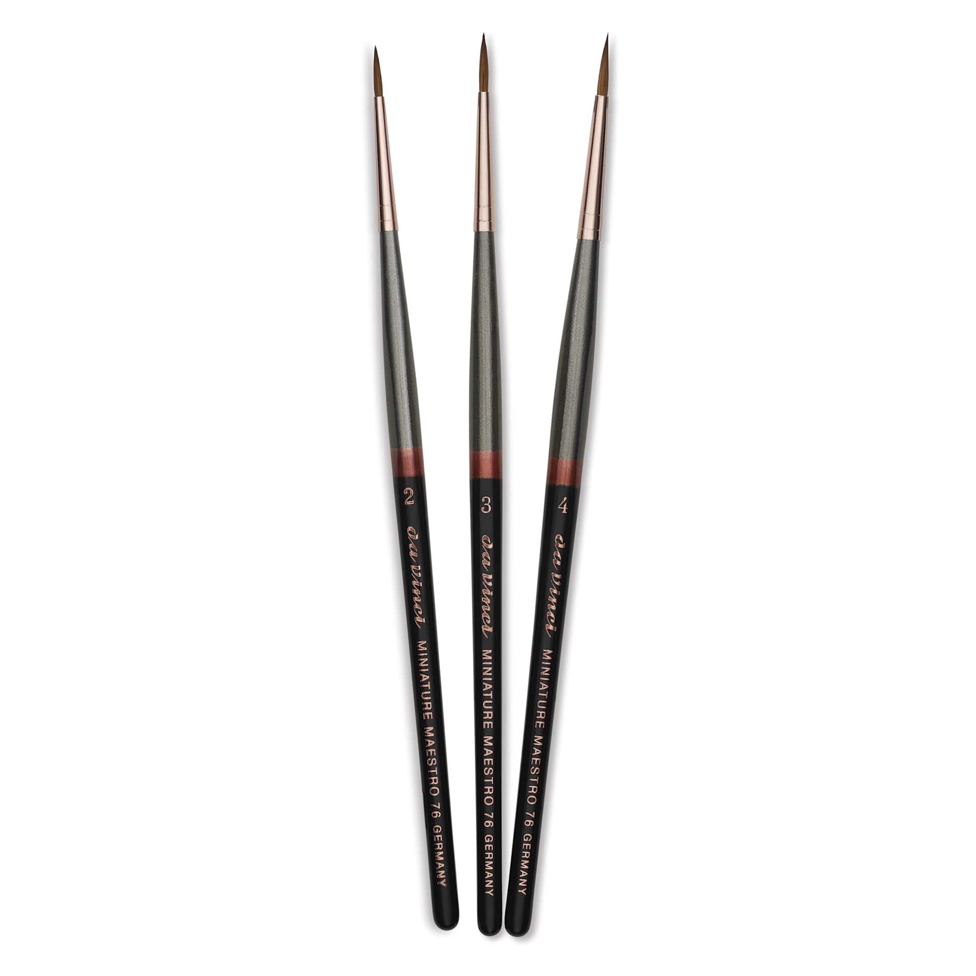 Da Vinci Maestro Kolinsky Miniature Brushes - Short, Round Pointed