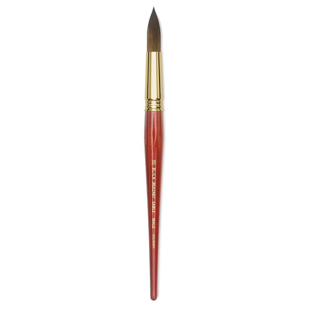 Blick Master Kolinsky Sable Brush - Pointed Round, Short Handle, Size 18