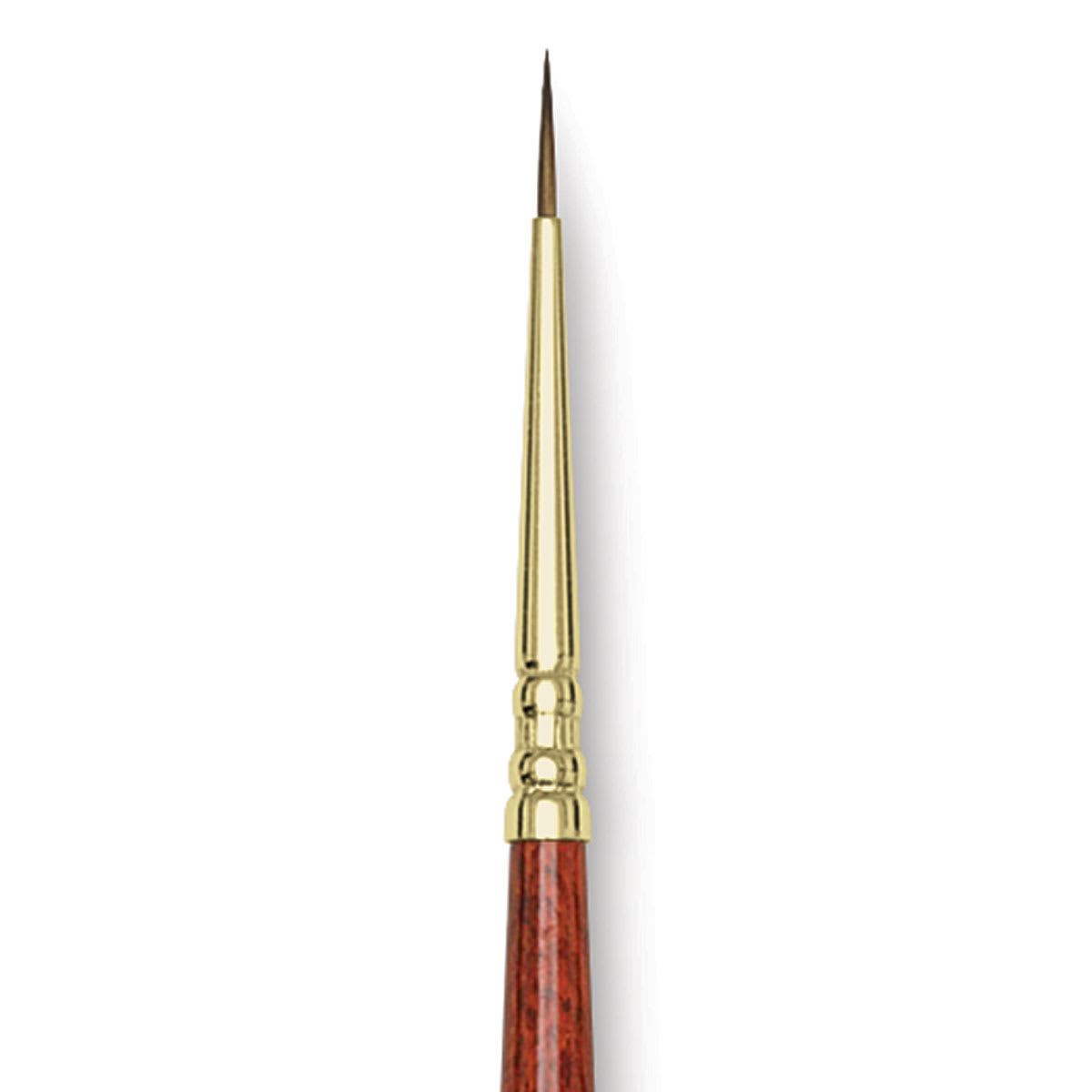 Blick Master Kolinsky Sable Brush - Pointed Round, Short Handle, 2/0 close up