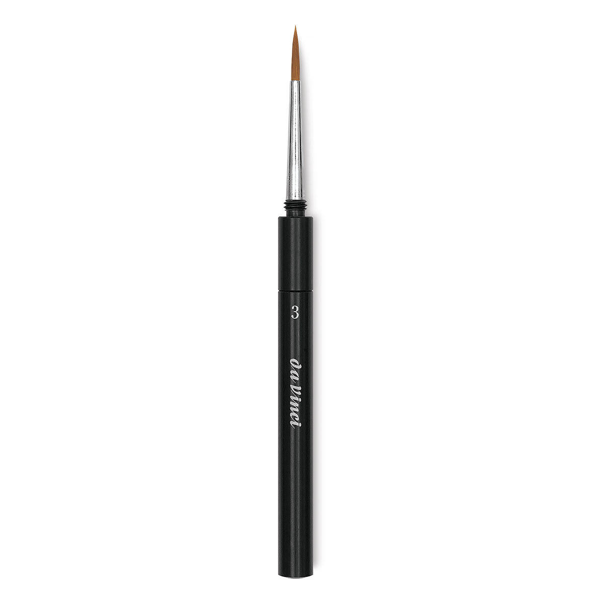 Da Vinci Cosmotop Spin Brush - Travel Brush, Extra Short Handle, Size 3