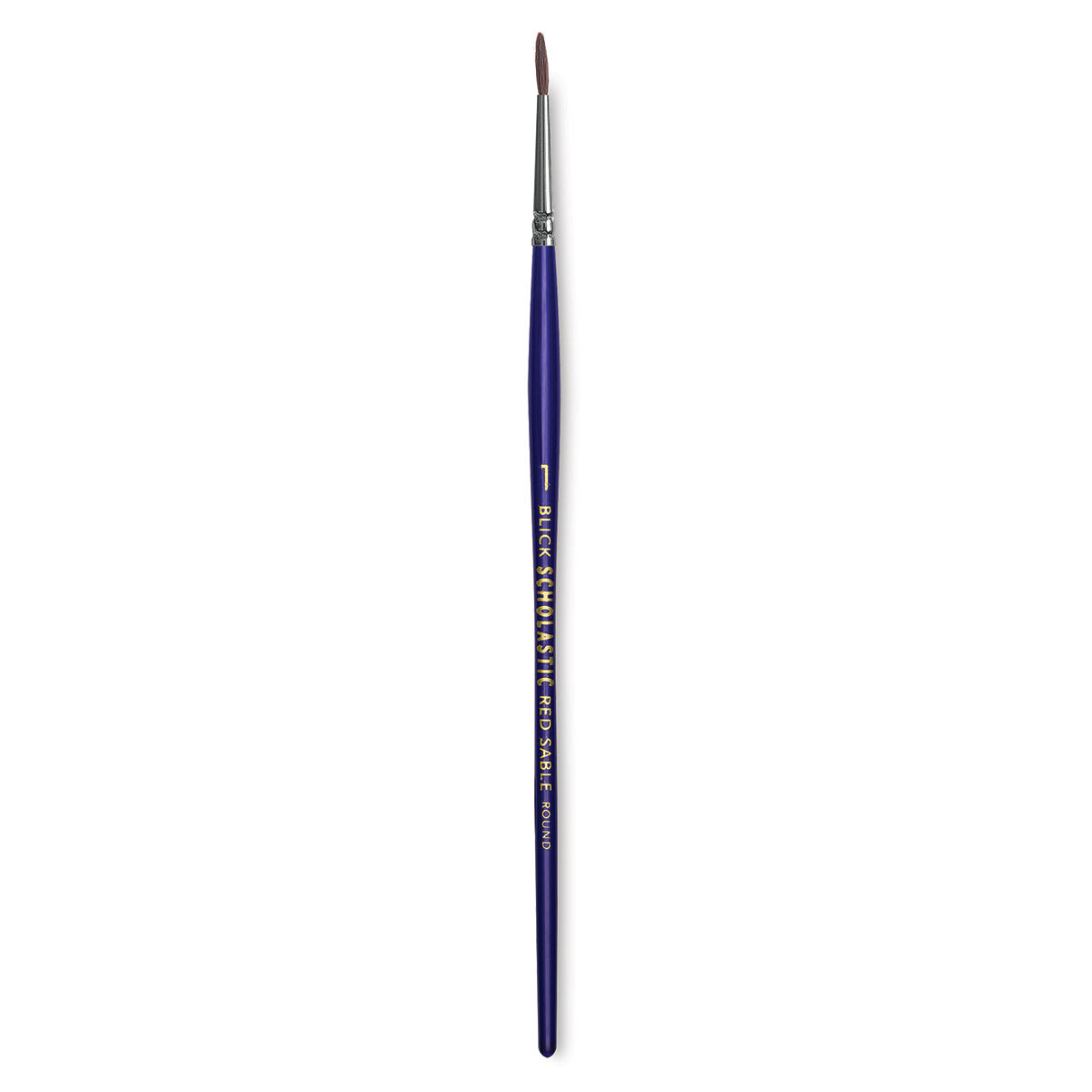 Blick Scholastic Short Handle Red Sable Brush - Round, Size 1