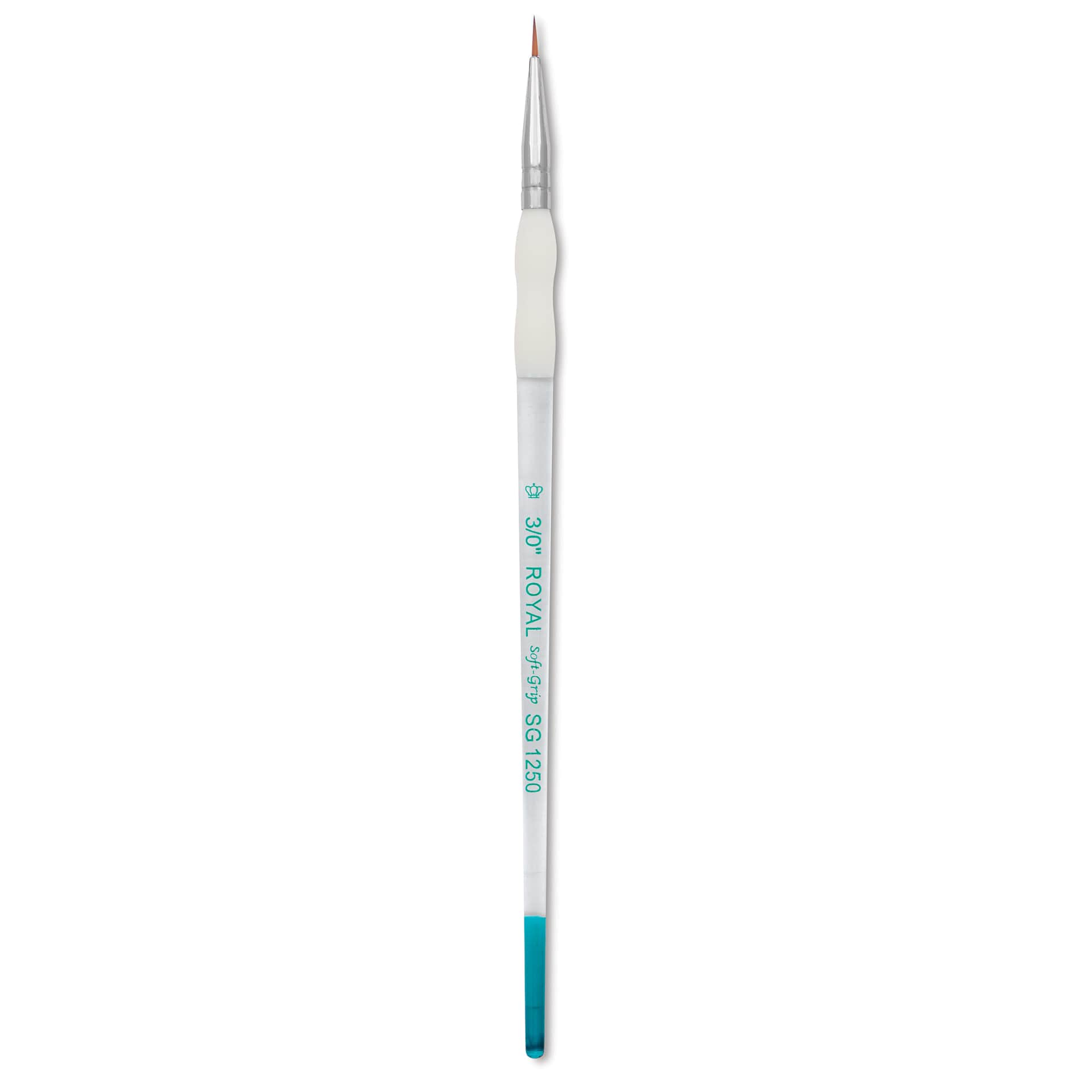 Royal & Langnickel Soft Grip Synthetic Sable Brushes - Detail, Short Handle, Size 3/0
