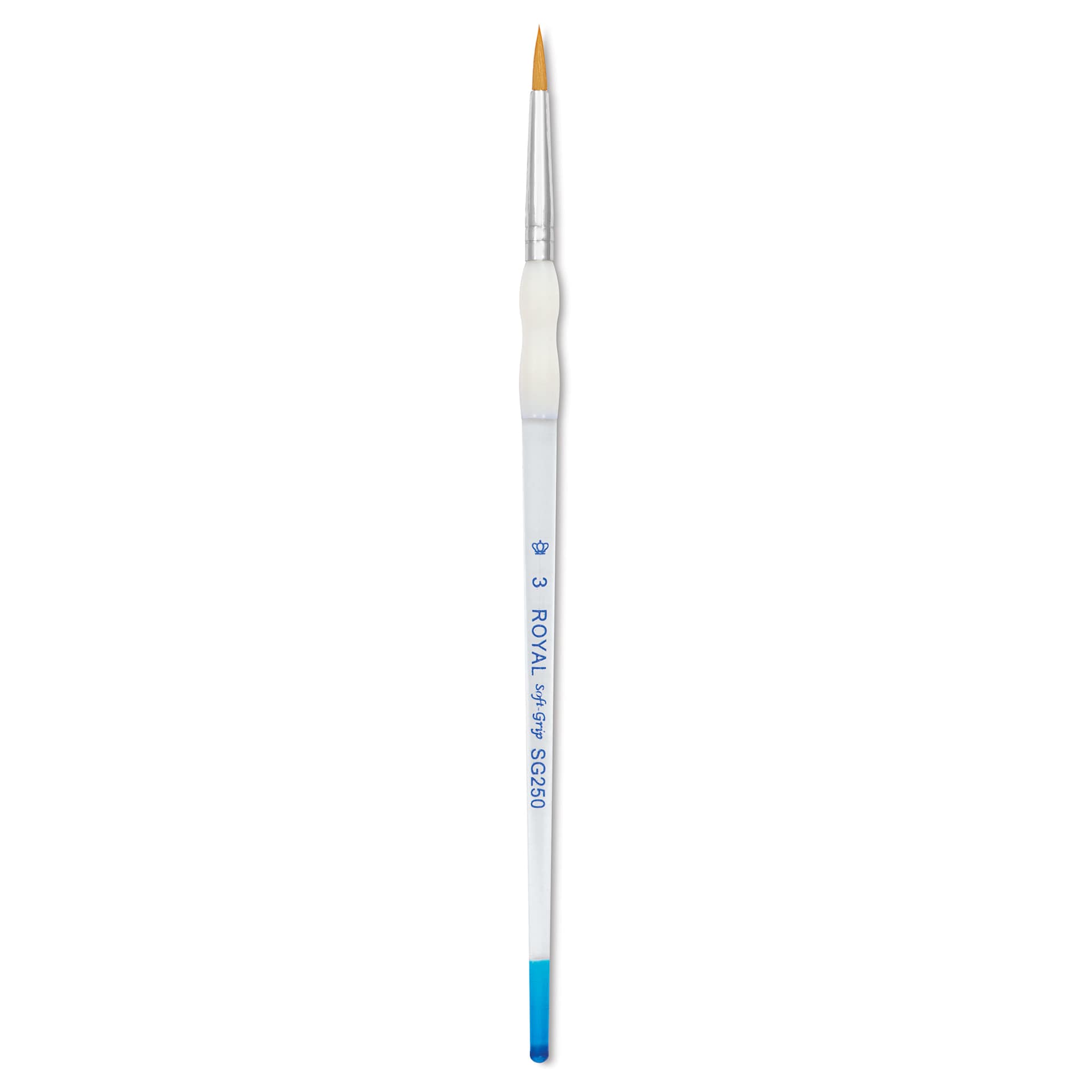 Royal & Langnickel Soft Grip Golden Taklon Brush - Round, Short Handle, Size 3