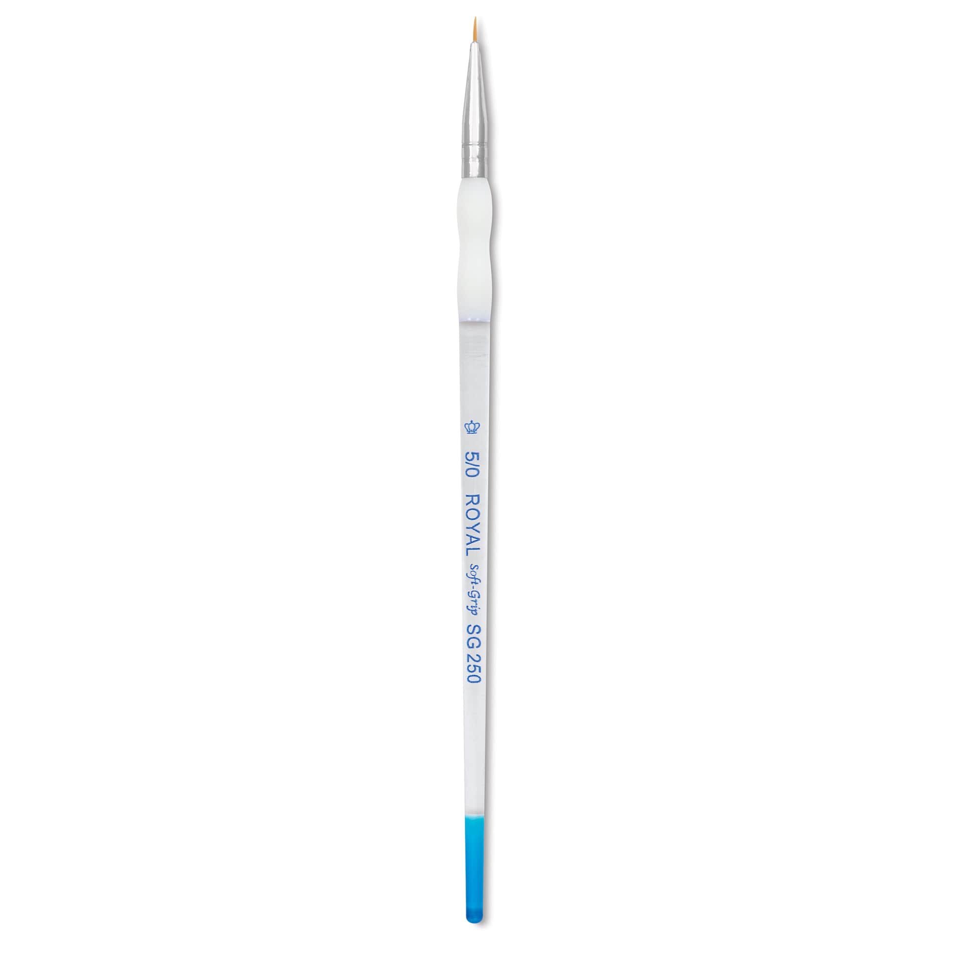 Royal & Langnickel Soft Grip Golden Taklon Brush - Round, Short Handle, Size 5/0