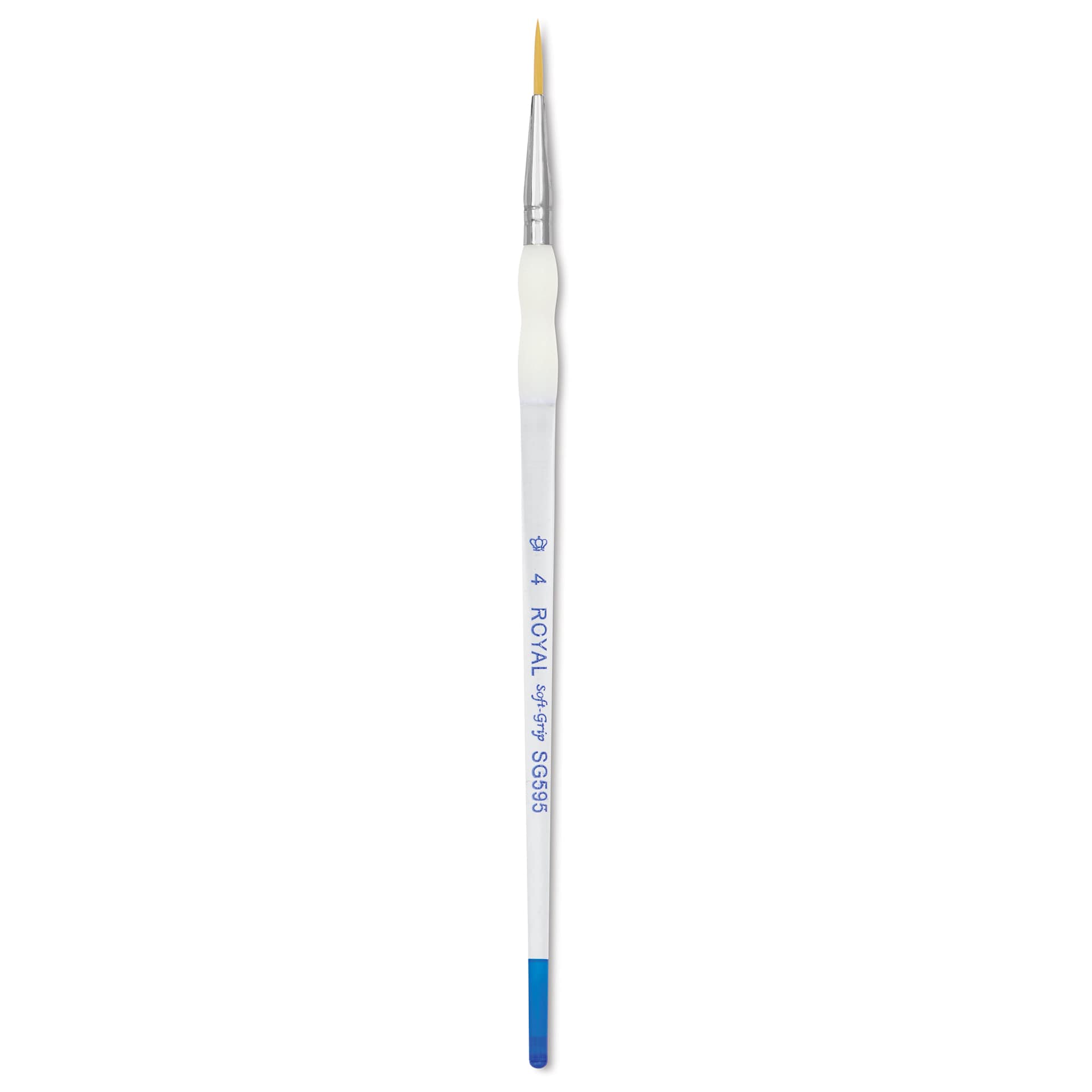 Royal & Langnickel Soft Grip Golden Taklon Brush - Short Liner, Short Handle, Size 4