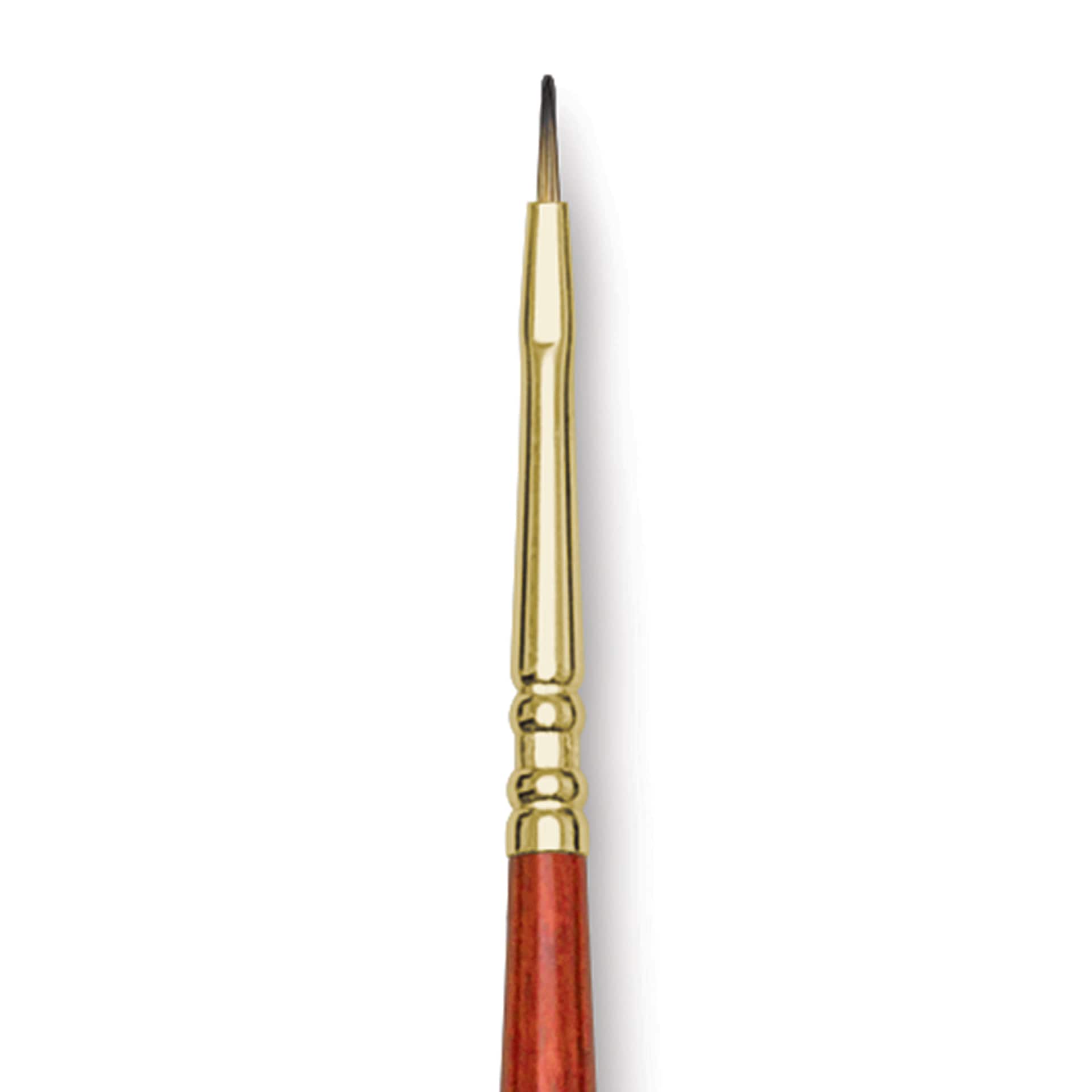 Blick Master Synthetic Brush - Bright, Long Handle, Size 0, close-up