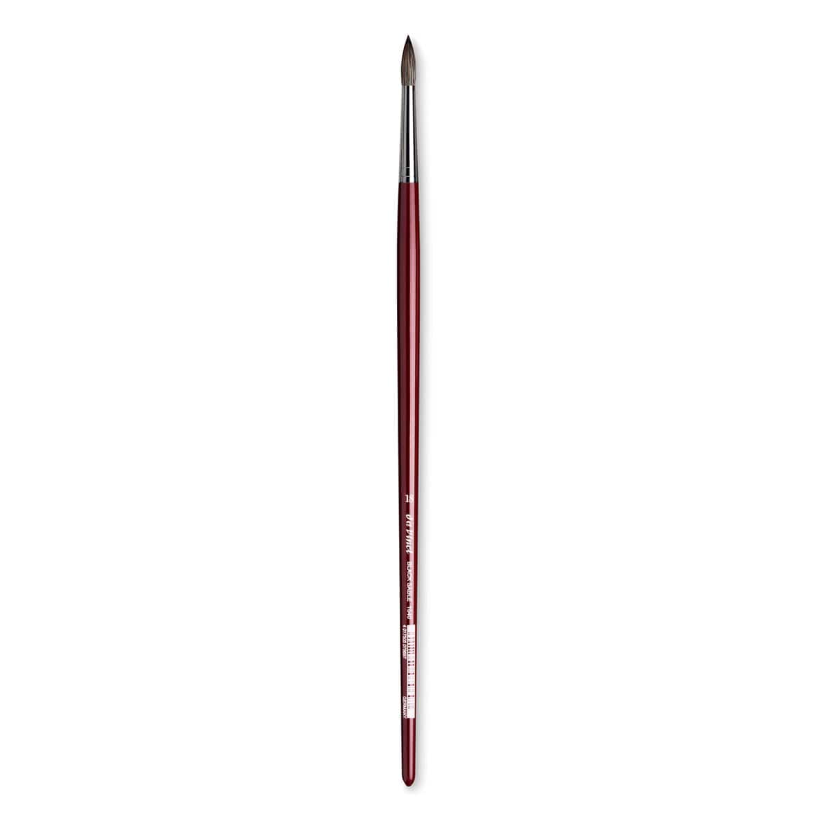 Da Vinci Black Sable Brush - Round, Long Handle, Size 18