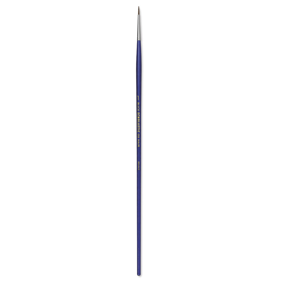 Blick Scholastic Ox Hair Brush - Round, Long Handle, Size 1