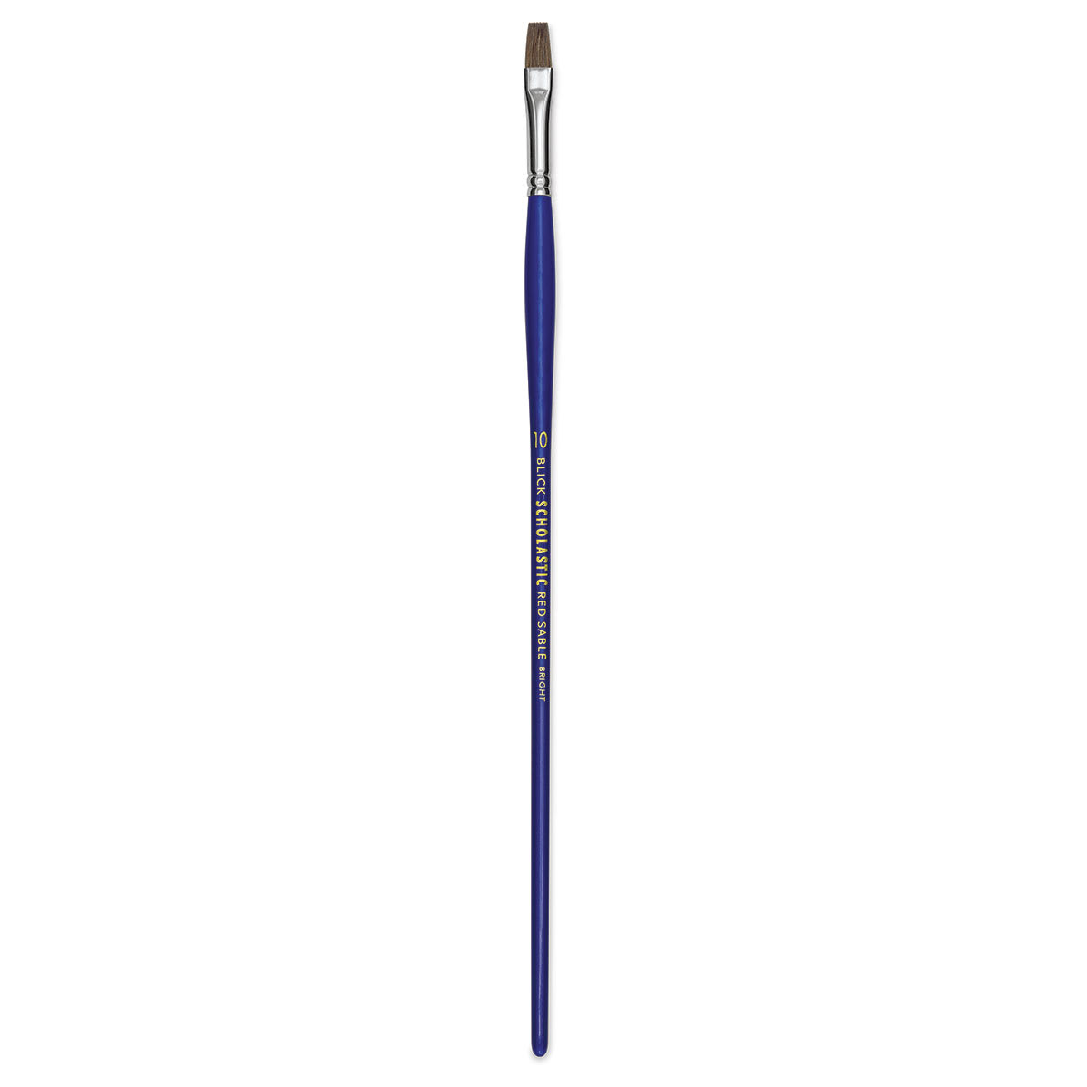 Blick Scholastic Red Sable Brush - Bright, Long Handle, Size 10