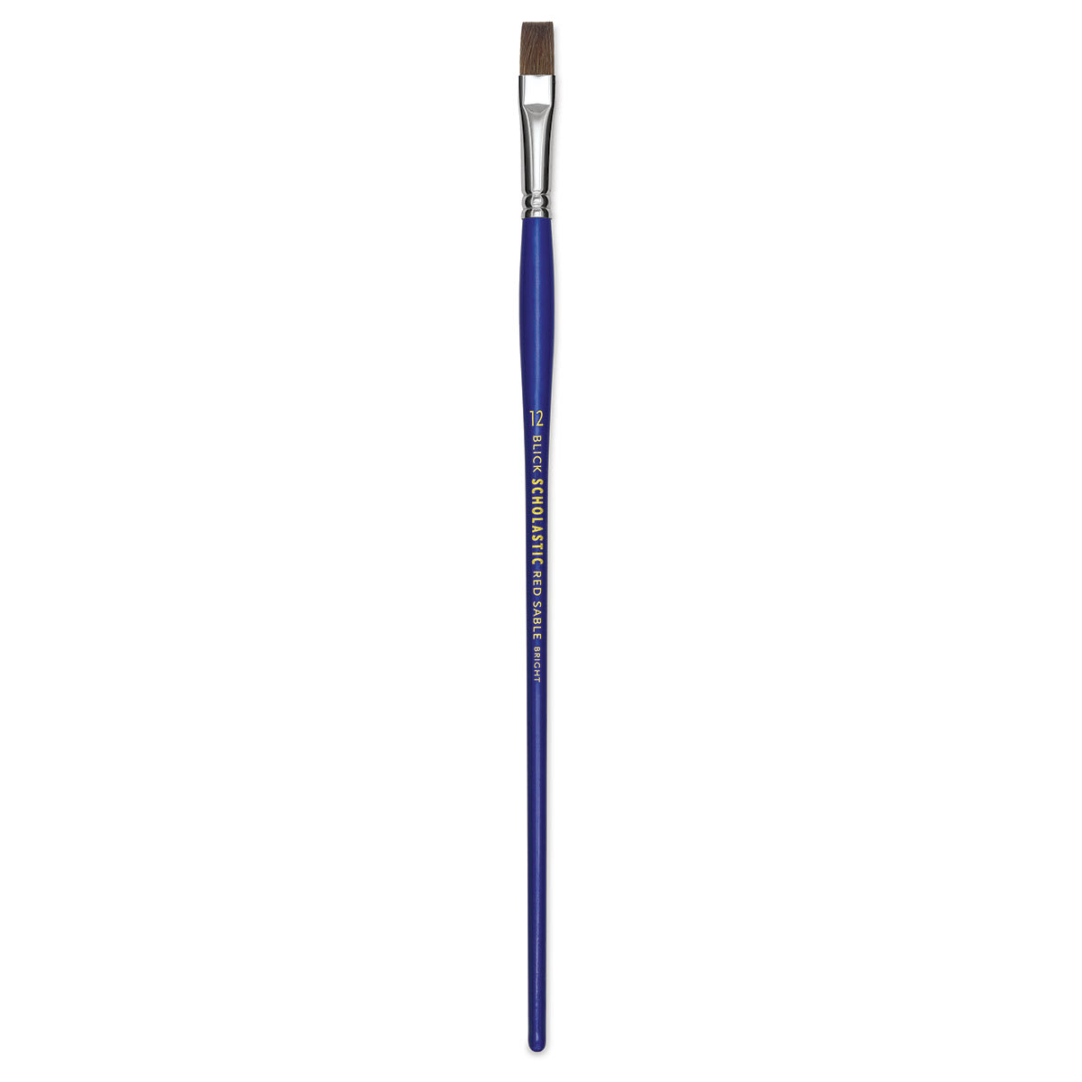 Blick Scholastic Red Sable Brush - Bright, Long Handle, Size 12