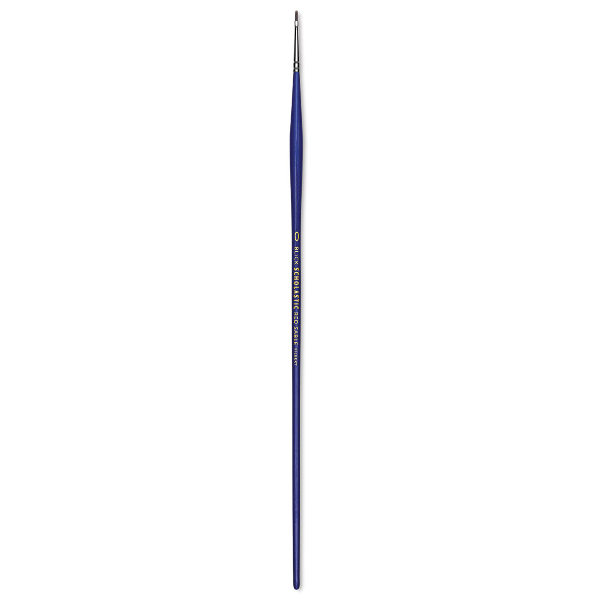 Blick Scholastic Red Sable Brush - Filbert, Long Handle, Size 0