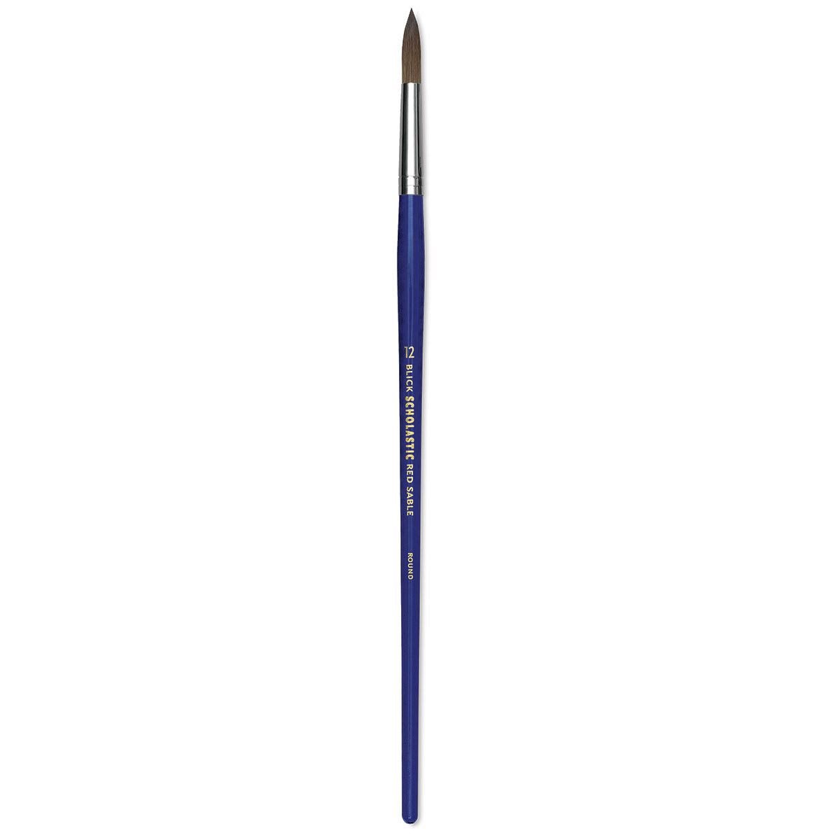 Blick Scholastic Red Sable Brush - Round, Long Handle, Size 12