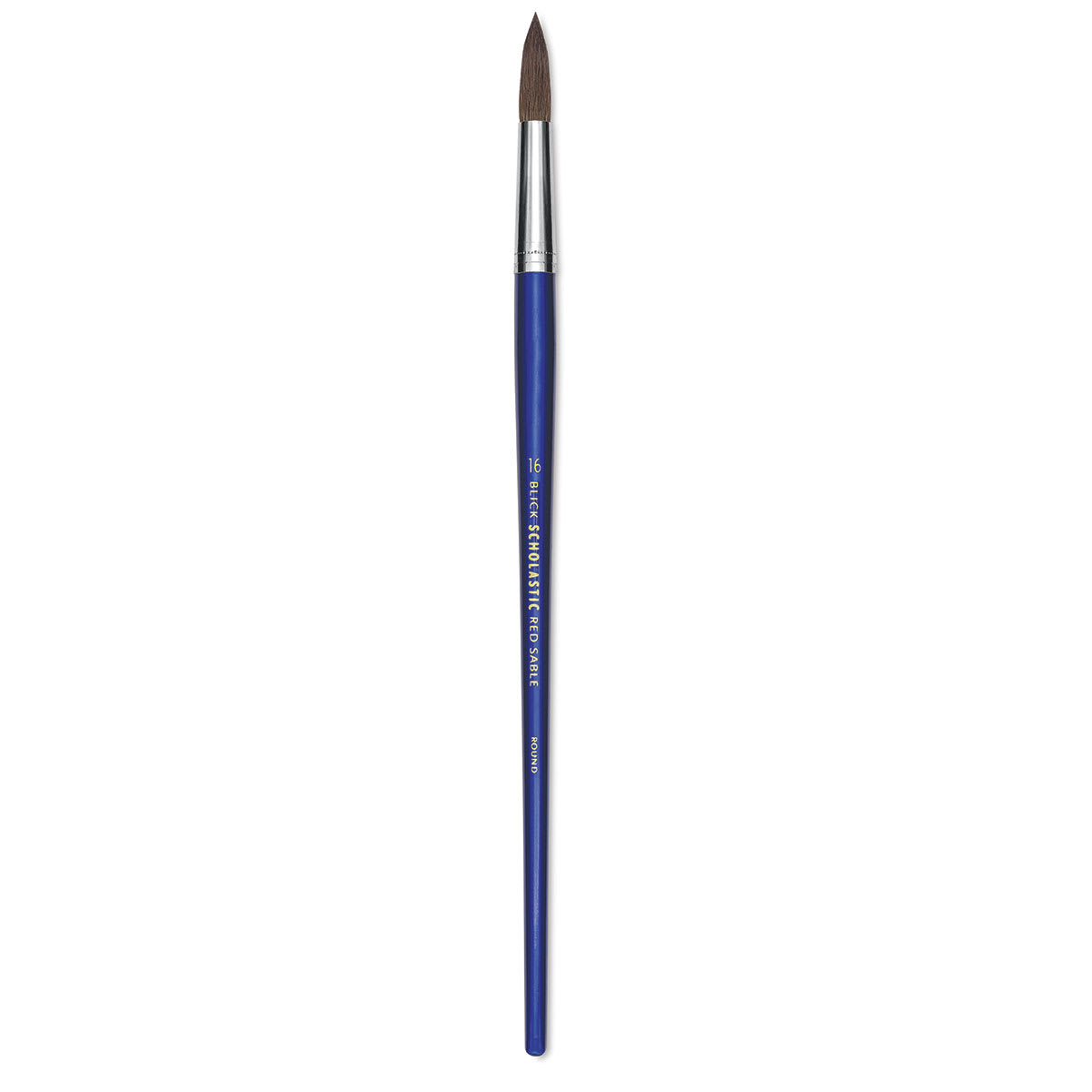 Blick Scholastic Red Sable Brush - Round, Long Handle, Size 16