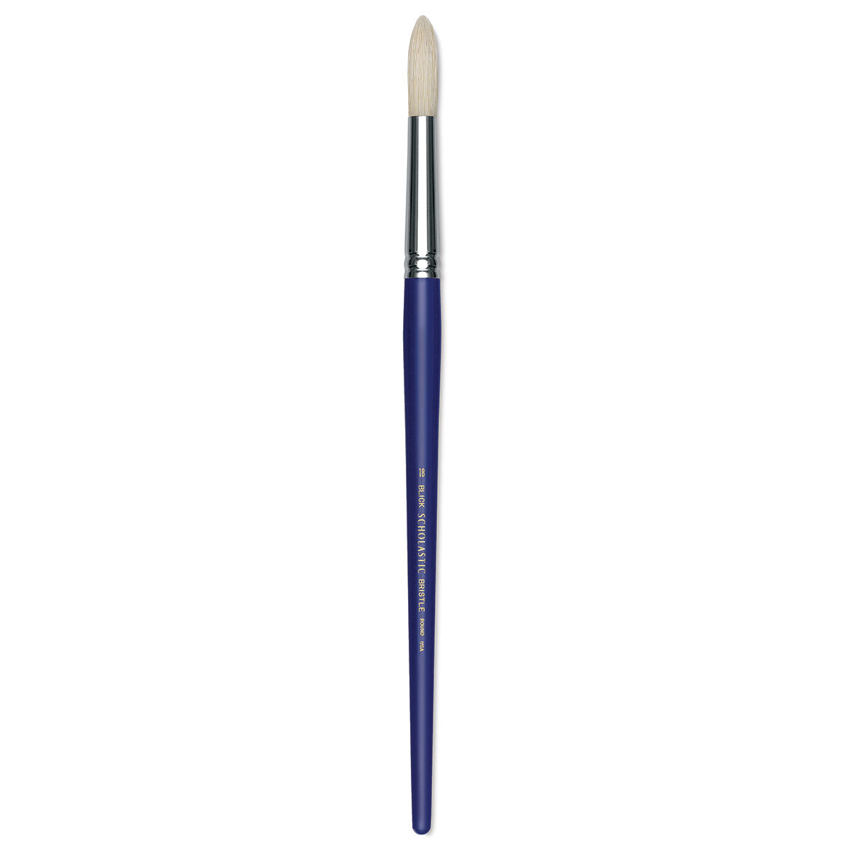 Blick Scholastic White Bristle Brush - Round, Size 18