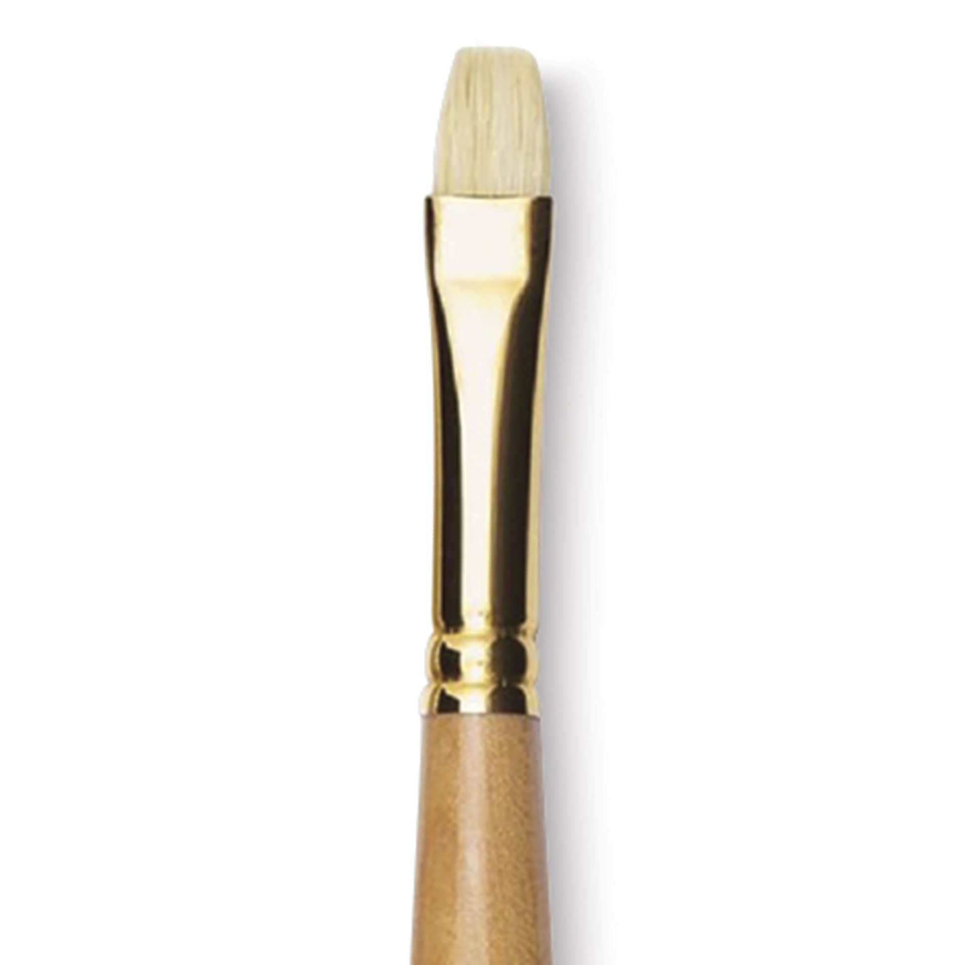 Raphaël D'Artigny Interlocked White Bristle Brush - Bright, Long Handle, Size 8