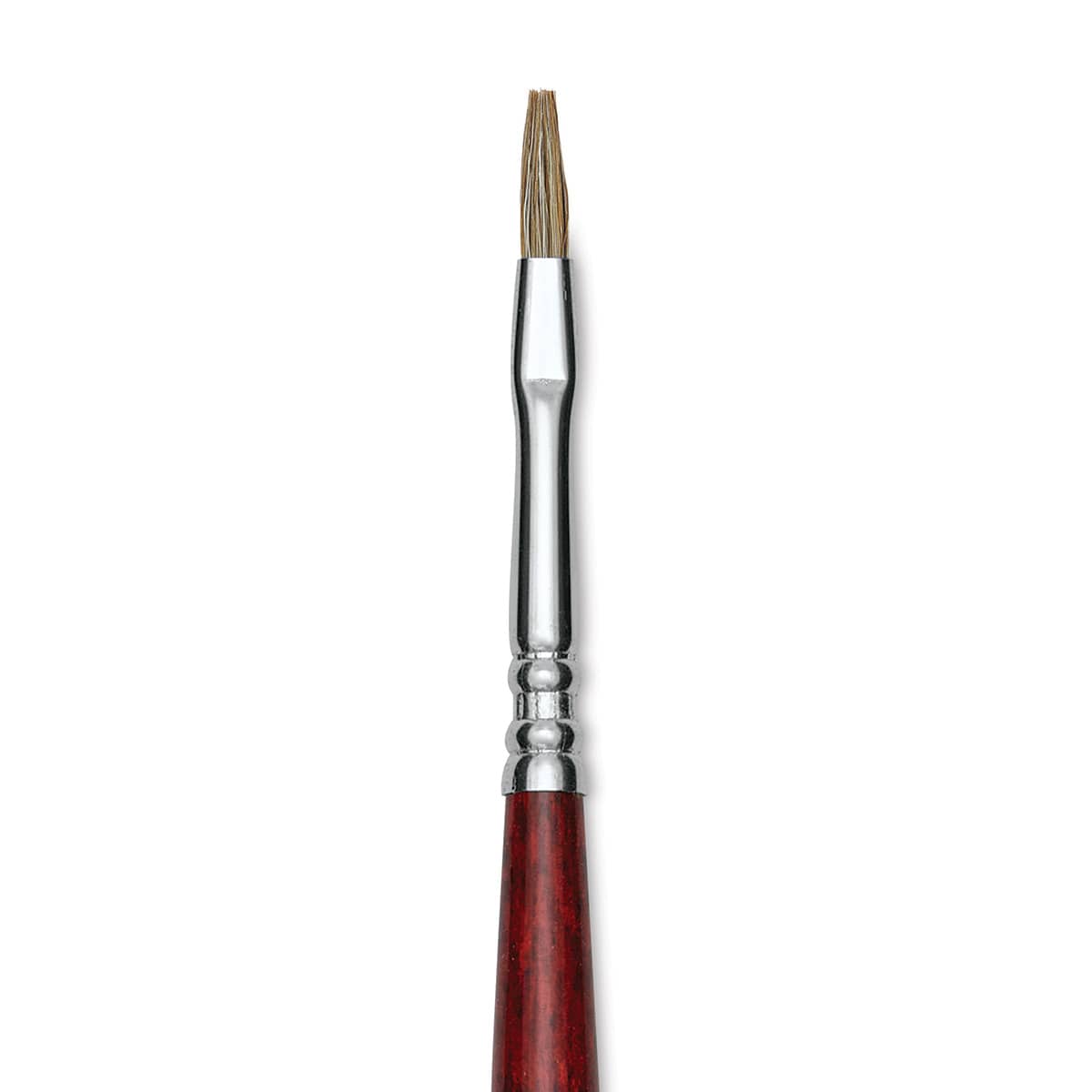Escoda Bravo Light Ox Hair Brush - Flat, Long Handle, Size 2 close up