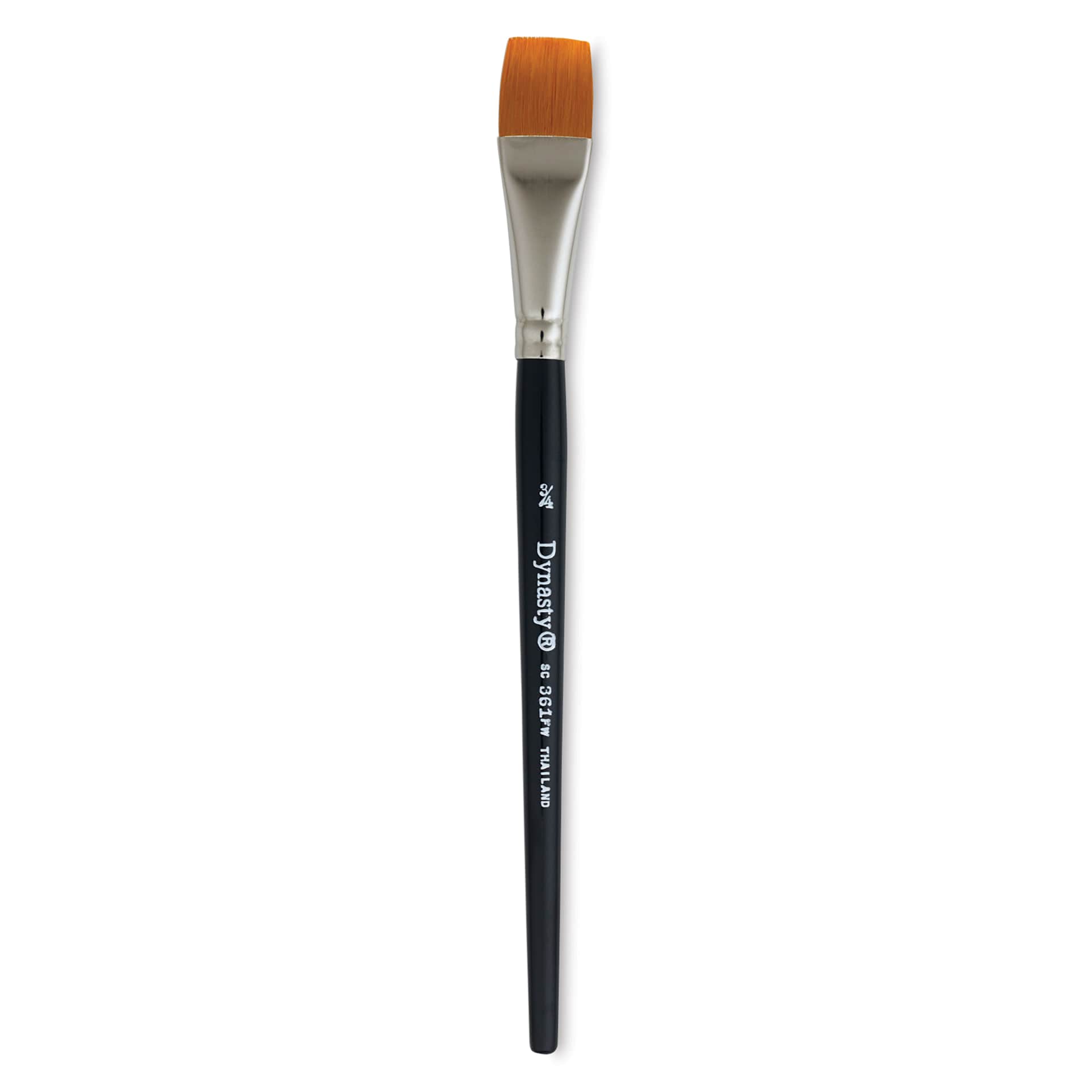 Dynasty Finest Golden Synthetic Brush - Flat Wash, Refill Brush, 3/4"