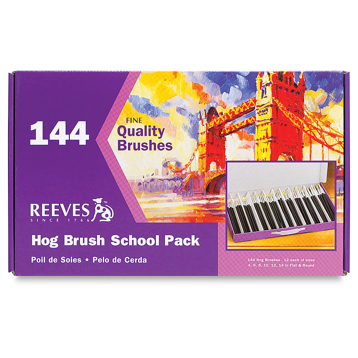 Bristle School Brushes, Pkg of 144