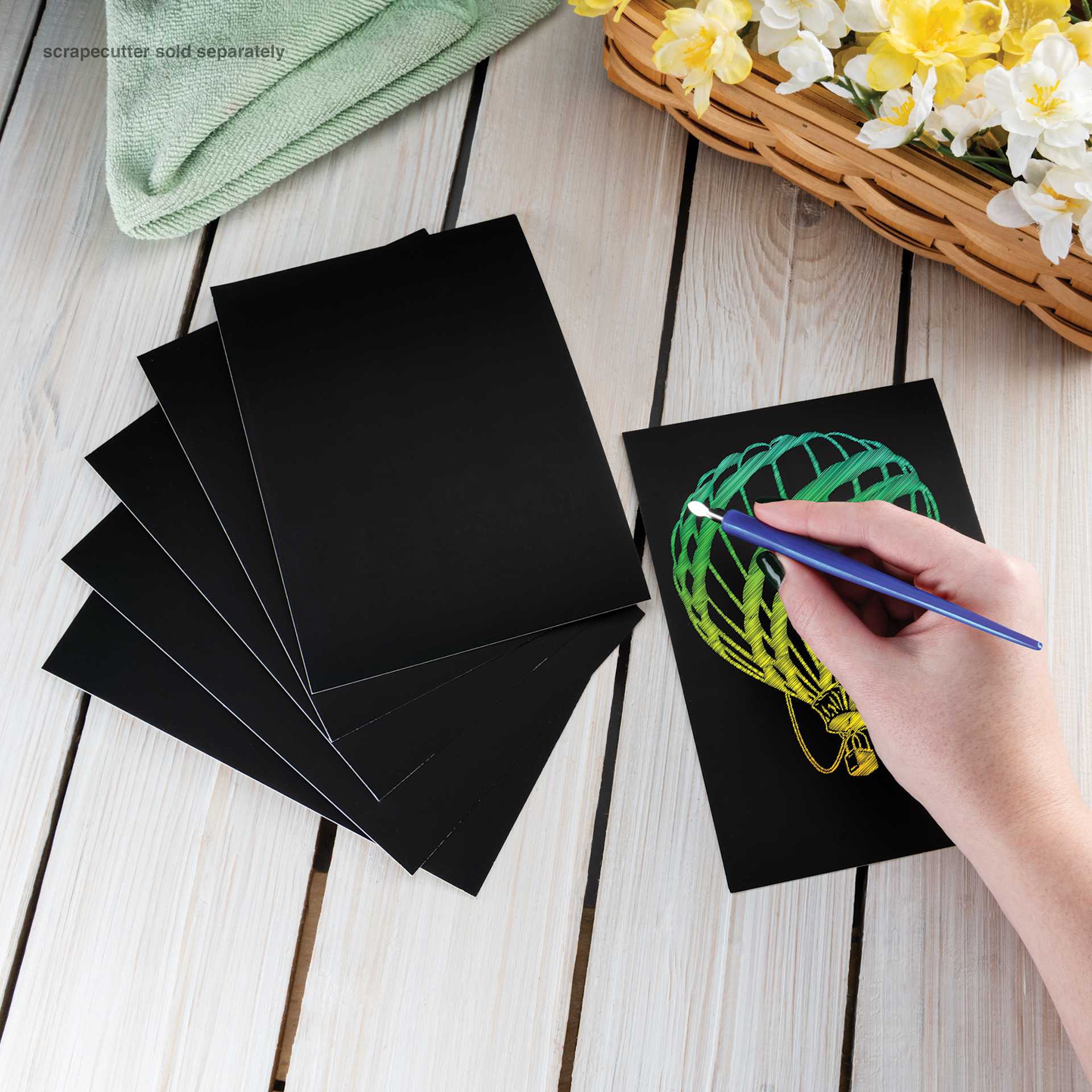 Royal & Langnickel Engraving Art Blank Board - Rainbow Foil, 5" x 7", Pkg of 6