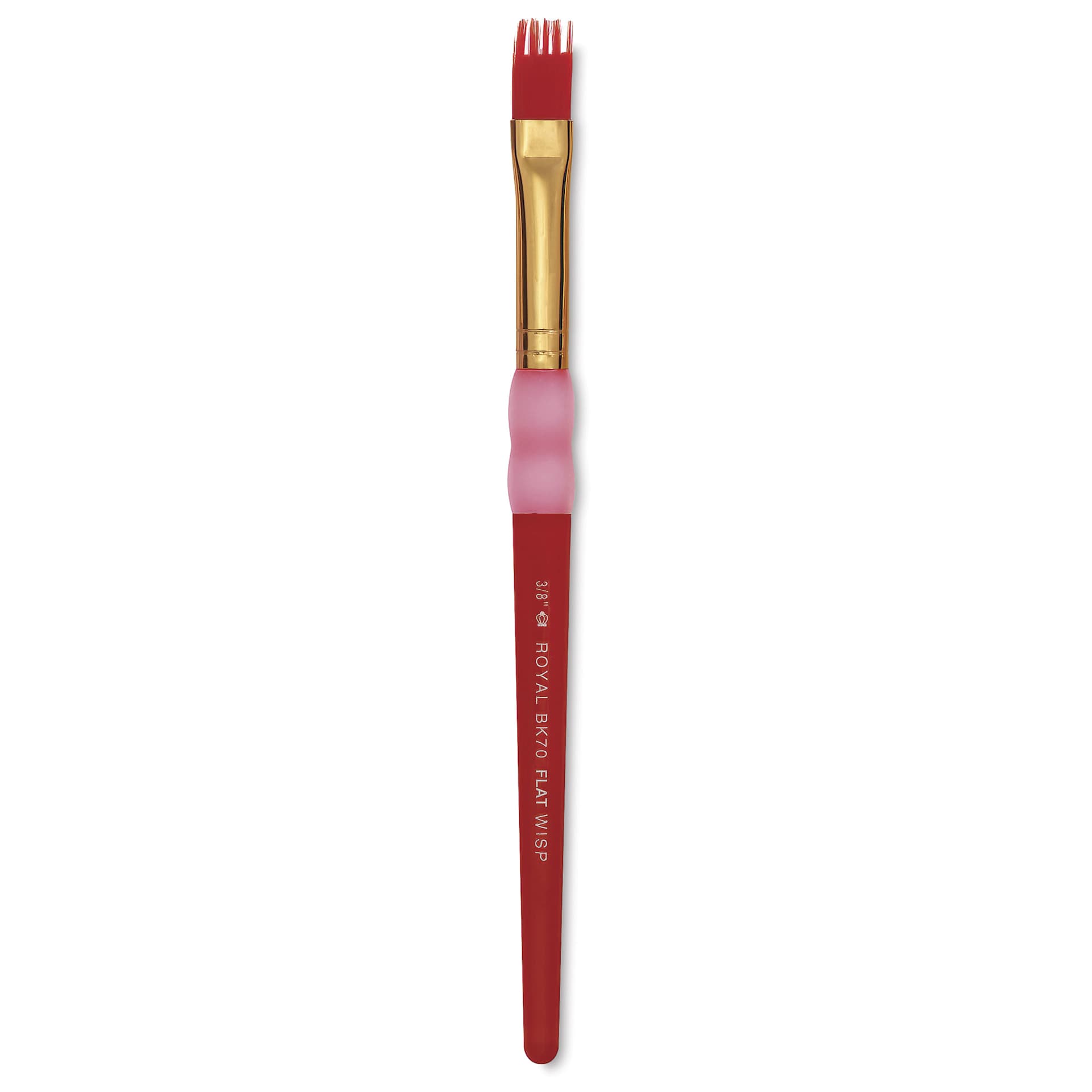 Royal & Langnickel Big Kids' Choice Lil' Grippers Brush - Series BK73 Flat Wisp, Size 3/8", Short Handle