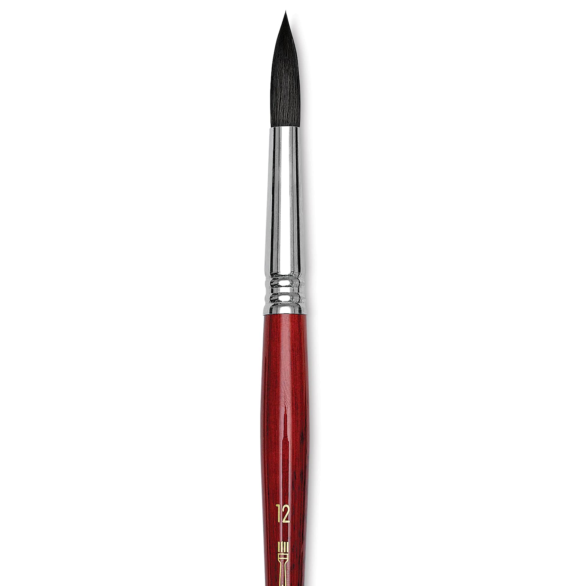 Escoda Aquario Squirrel Hair Brush - Round, Short Handle, Size 12, close-up