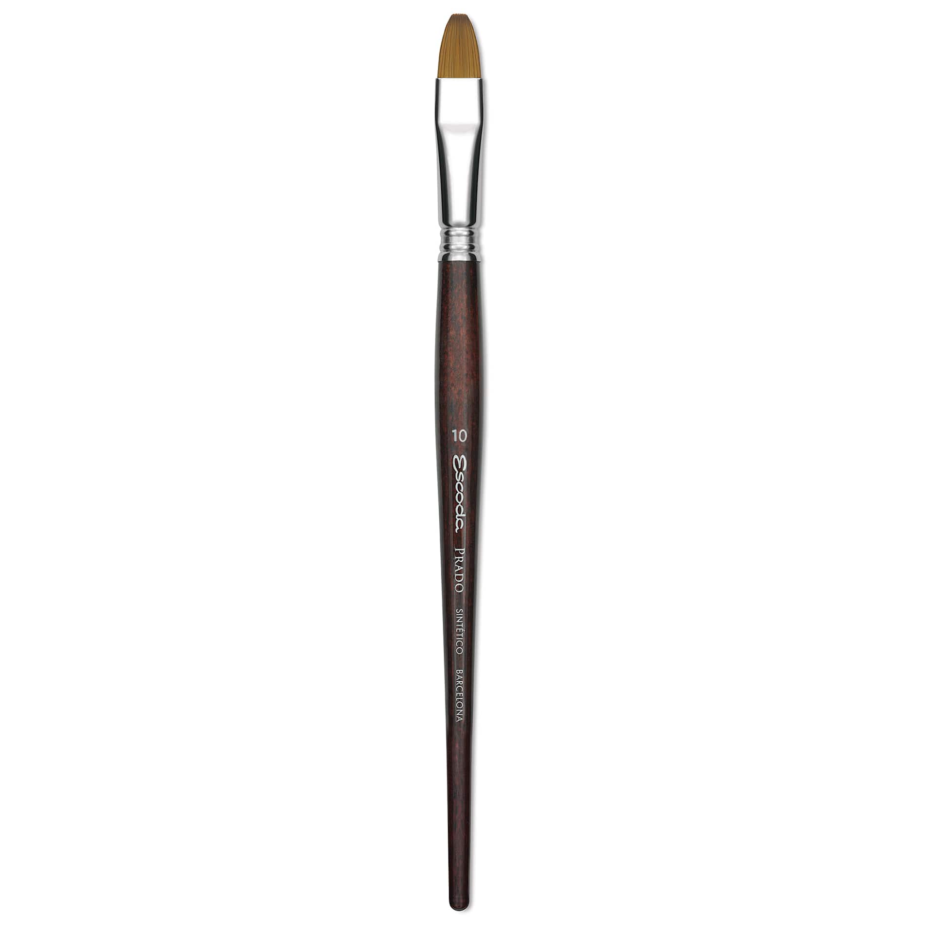 Escoda Prado Tame Synthetic Brush - Bright, Short Handle, Size 10