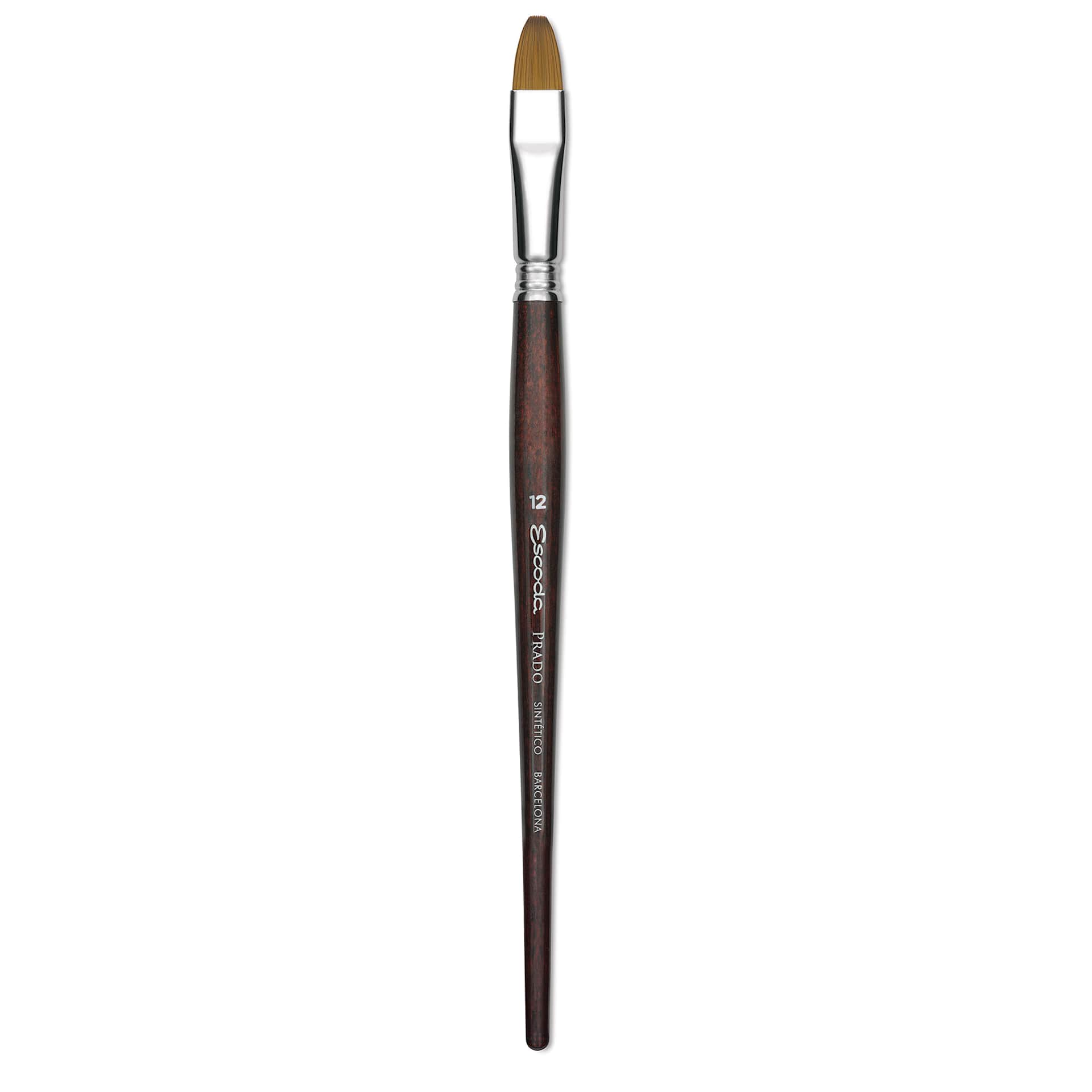 Escoda Prado Tame Synthetic Brush - Bright, Short Handle, Size 12