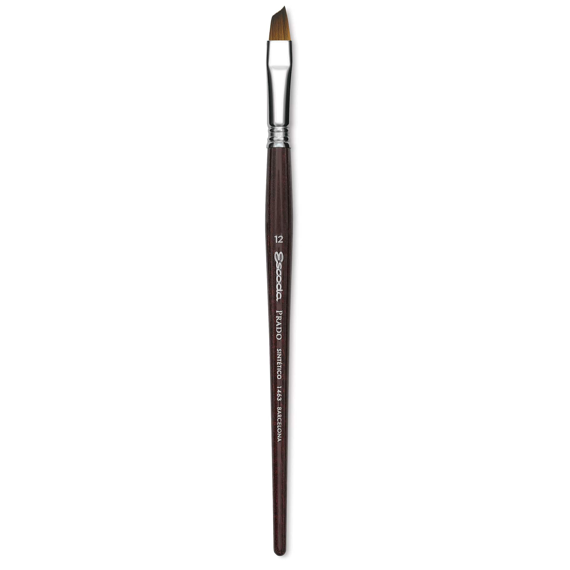 Escoda Prado Tame Synthetic Brush - Angular, Short Handle, Size 12