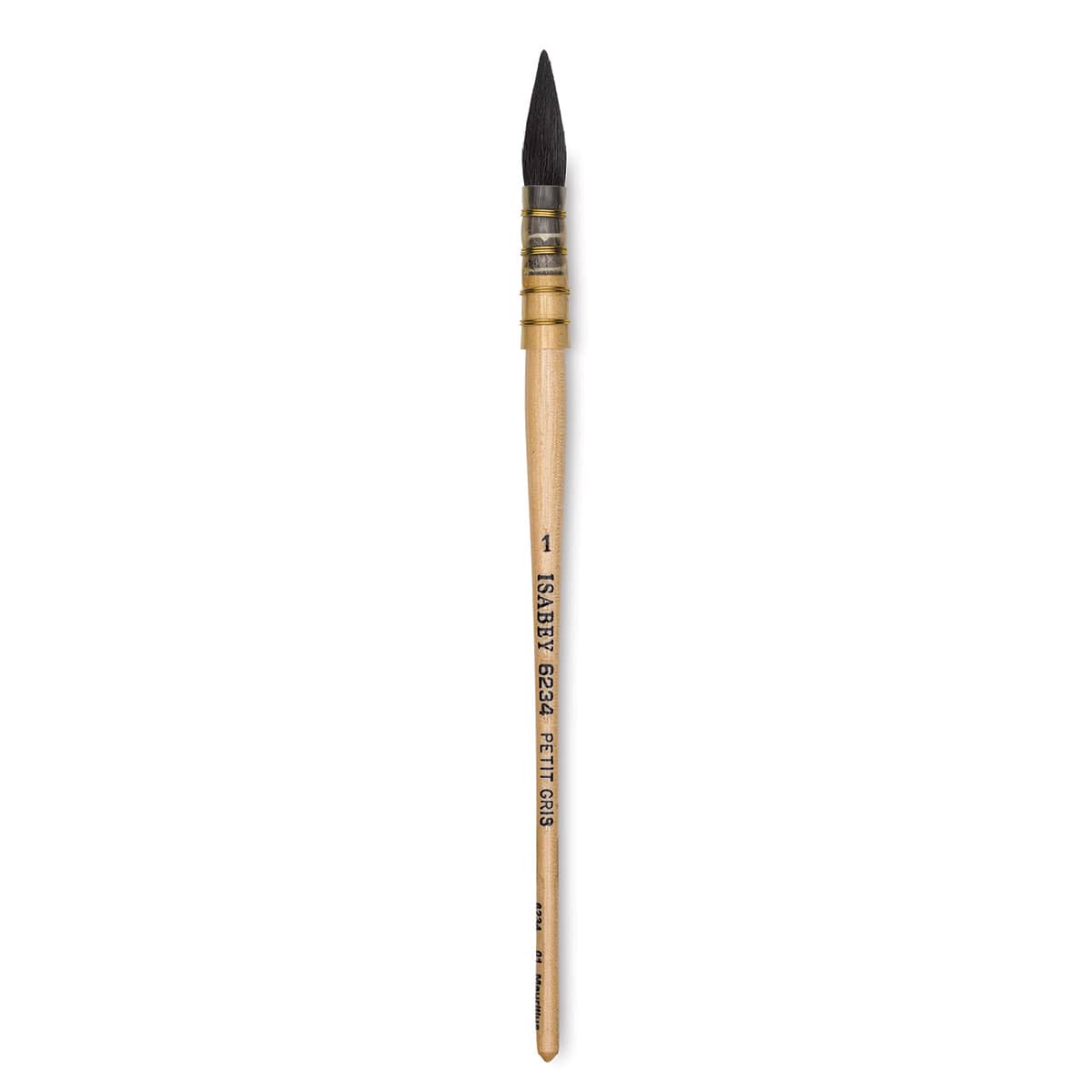 Isabey Original Siberian Blue Squirrel Brush - Quill Mop, Short Handle, Size 1