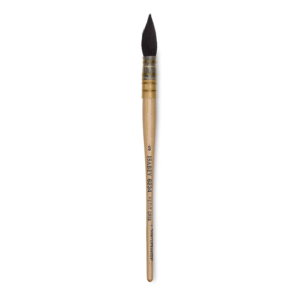 Isabey Original Siberian Blue Squirrel Brush - Quill Mop, Short Handle, Size 3
