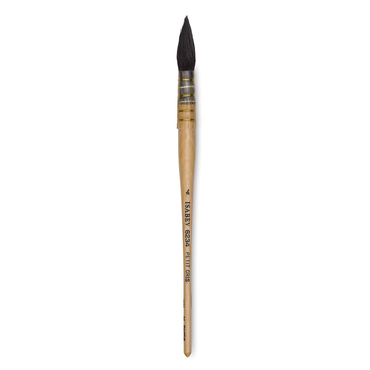 Isabey Original Siberian Blue Squirrel Brush - Quill Mop, Short Handle, Size 4